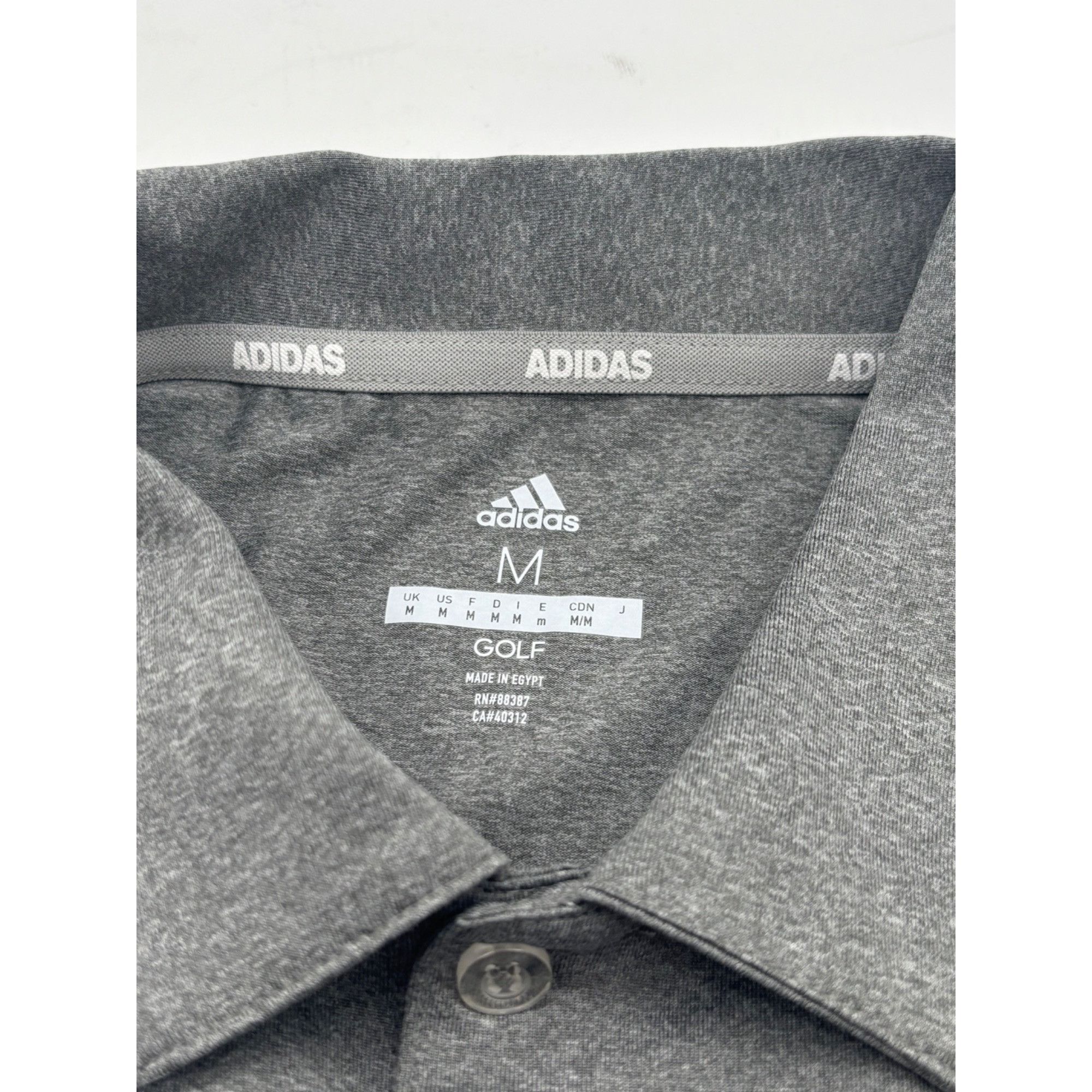 Adidas Adidas Mens Grey Golf Polo Shirt, Heather Gray, Sz. M Size US M / EU 48-50 / 2 - 6 Thumbnail