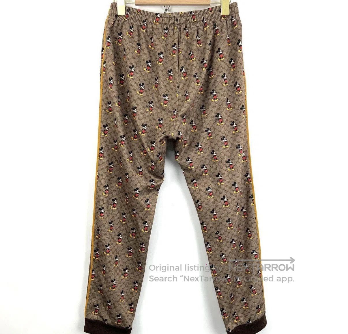 Gucci Beige Mickey Print Elastic Waist Jogger Pants Size 32. Size US 32 / EU 48 - 2 Thumbnail