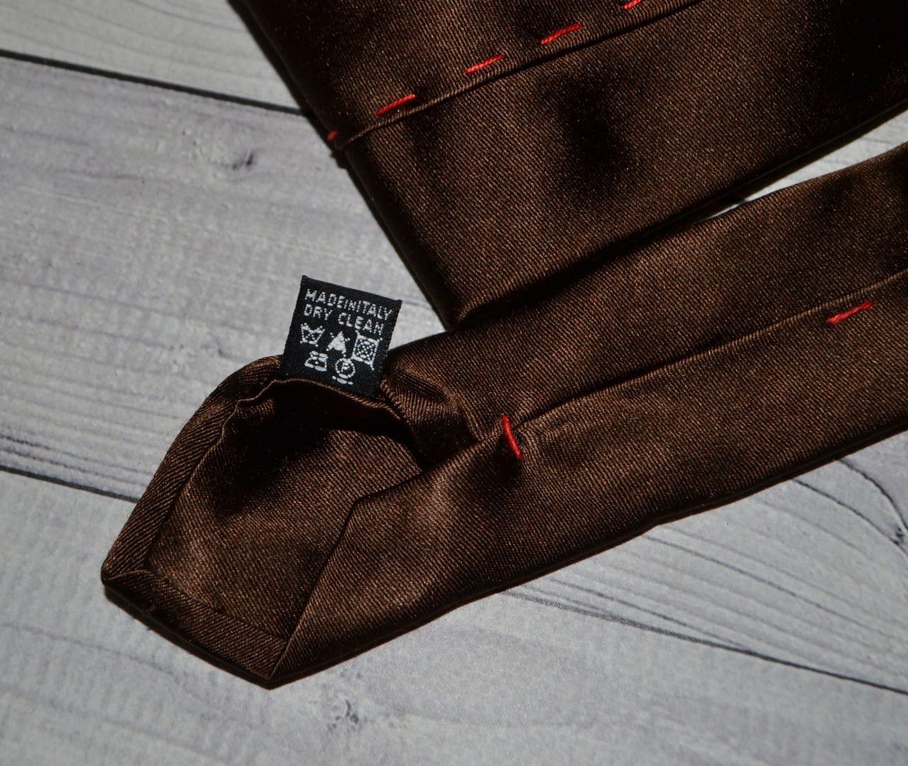 Pal Zileri Pal Zileri Brown Silk Tie Size ONE SIZE - 9 Thumbnail