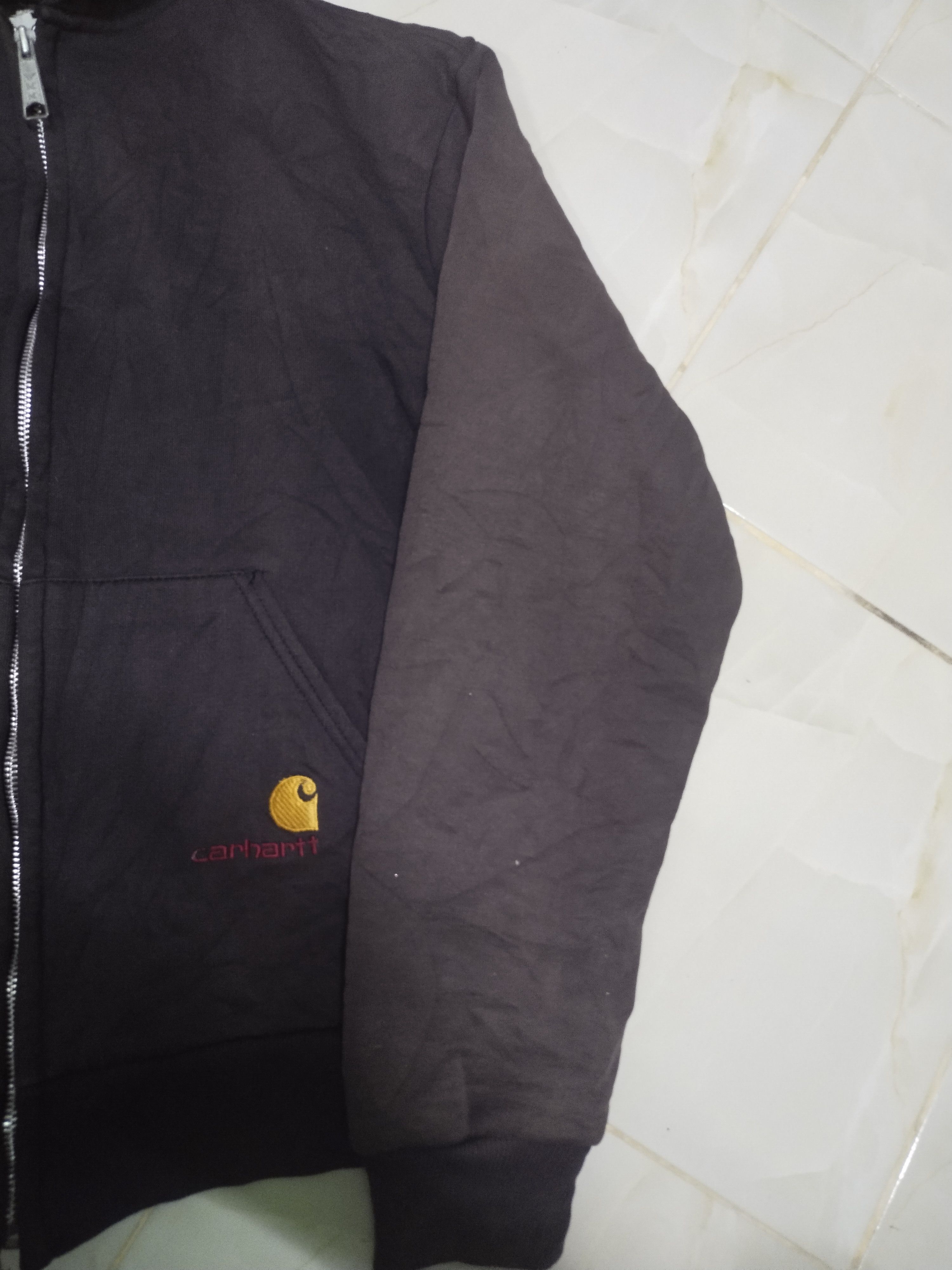 Carhartt × Vintage Vintage Carhartt Zipper Hoodie Sun Faded Black Size US S / EU 44-46 / 1 - 5 Thumbnail