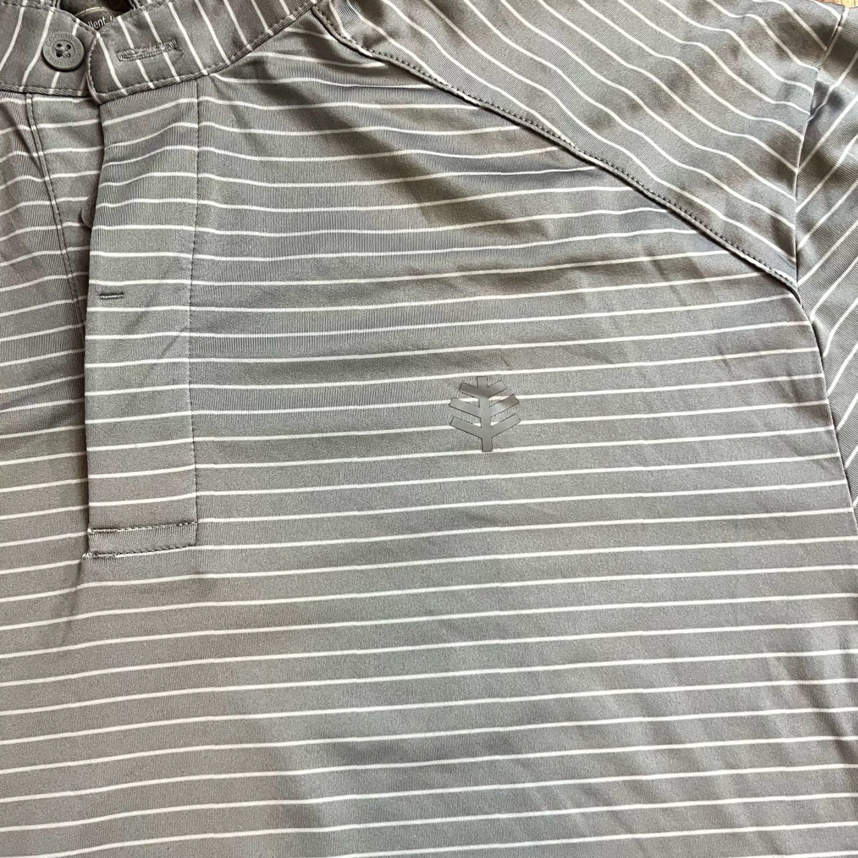 Vintage Coolibar Polo Shirt Mens Large Long Sleeve Golf Gray Performance} Size US L / EU 52-54 / 3 - 2 Thumbnail