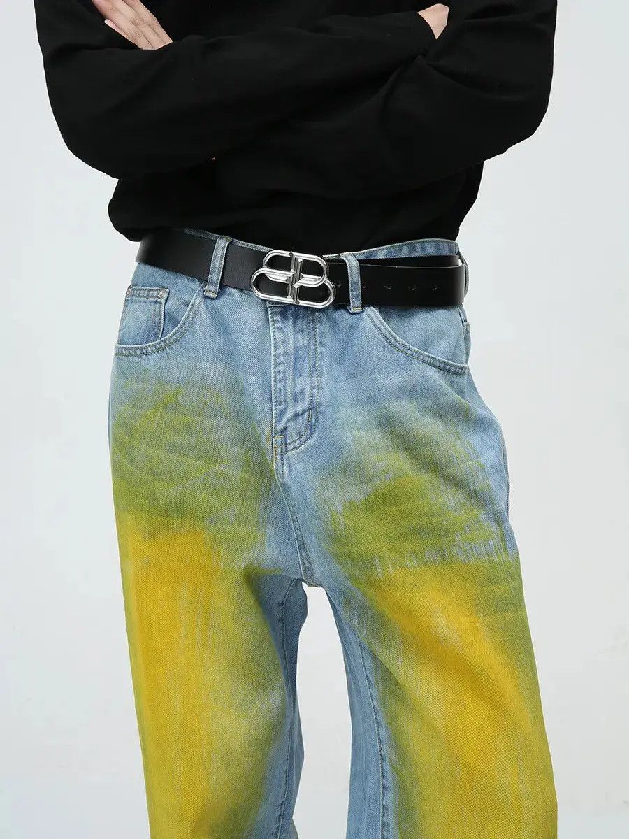 Japanese Brand Retro loose high street straight leg jeans Size US 32 / EU 48 - 4 Thumbnail