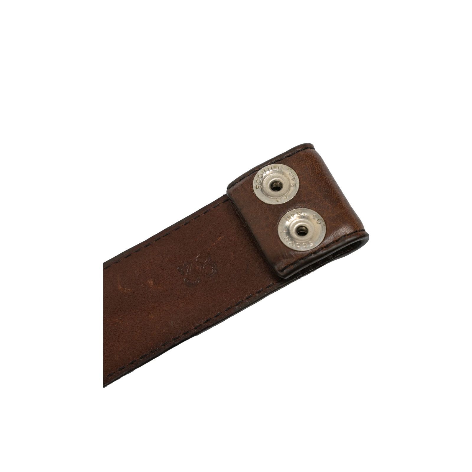 Chrome Hearts Brown Leather Belt Strap Size 38 - 3 Thumbnail