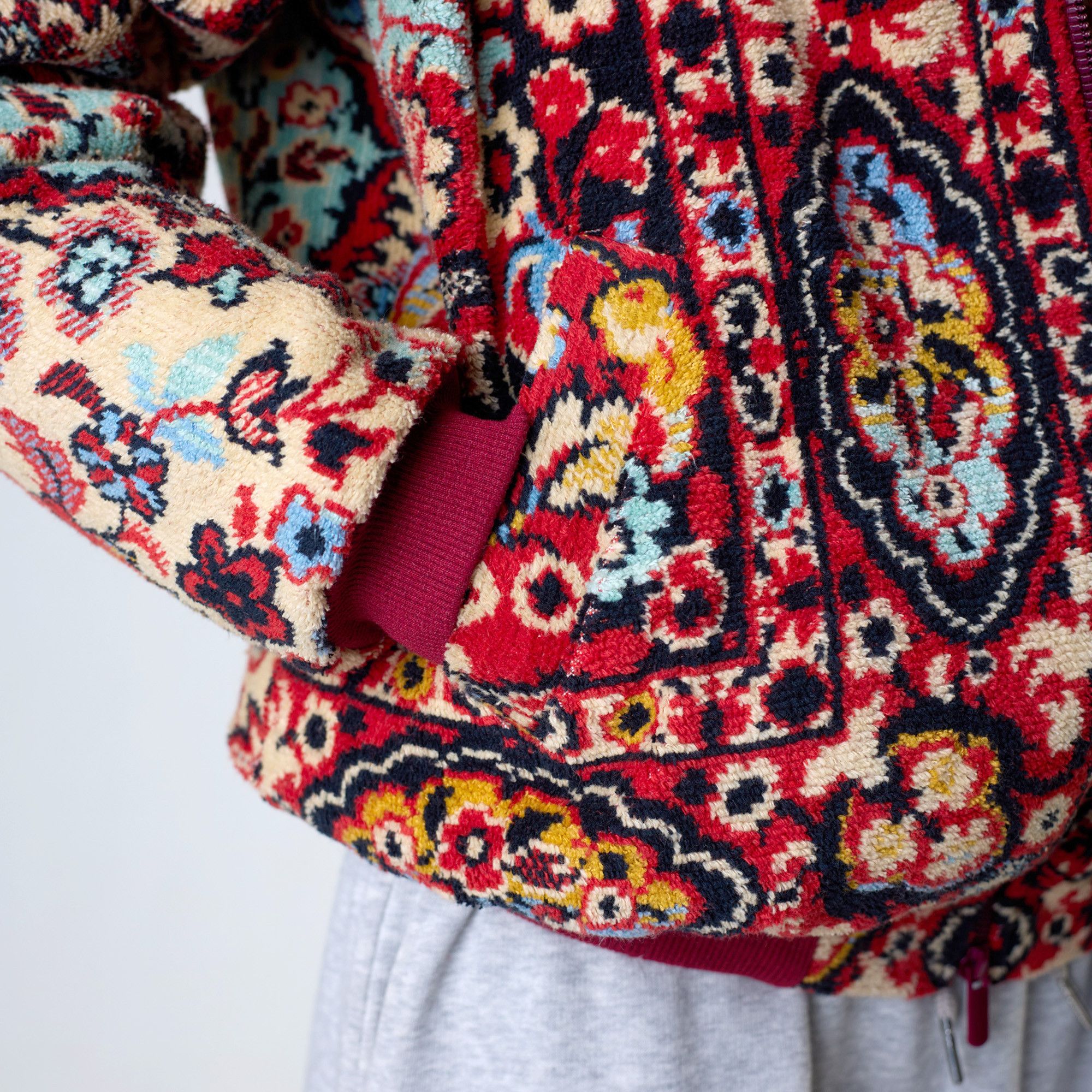 Other Handmade Vintage Carpet Bomber Jacket – Upcycled Size M / US 6-8 / IT 42-44 - 8 Thumbnail