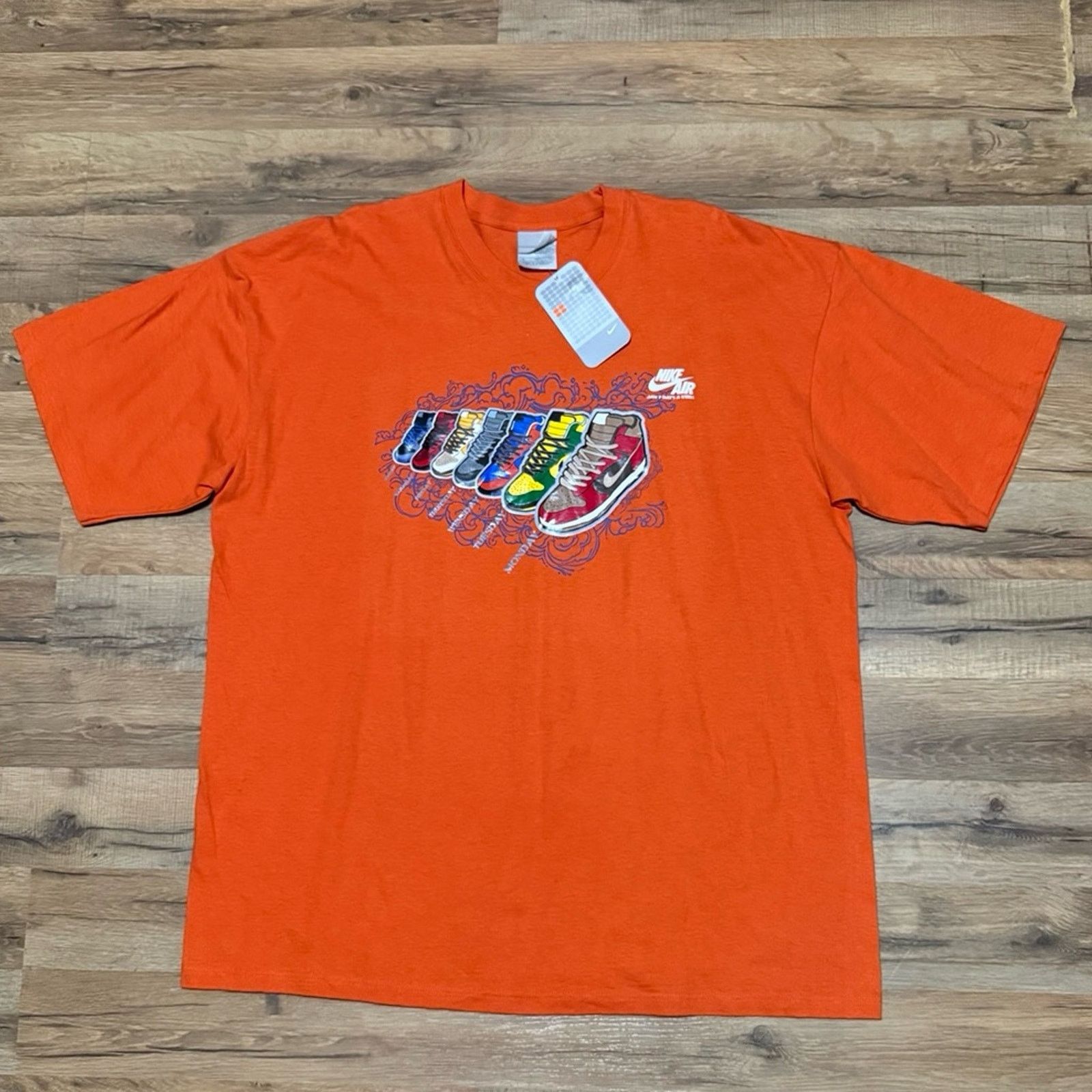 Nike 2004 Nike Dunk Jam 7 Days A Week Short Sleeve Shirt Size US XL / EU 56 / 4 - 1 Thumbnail