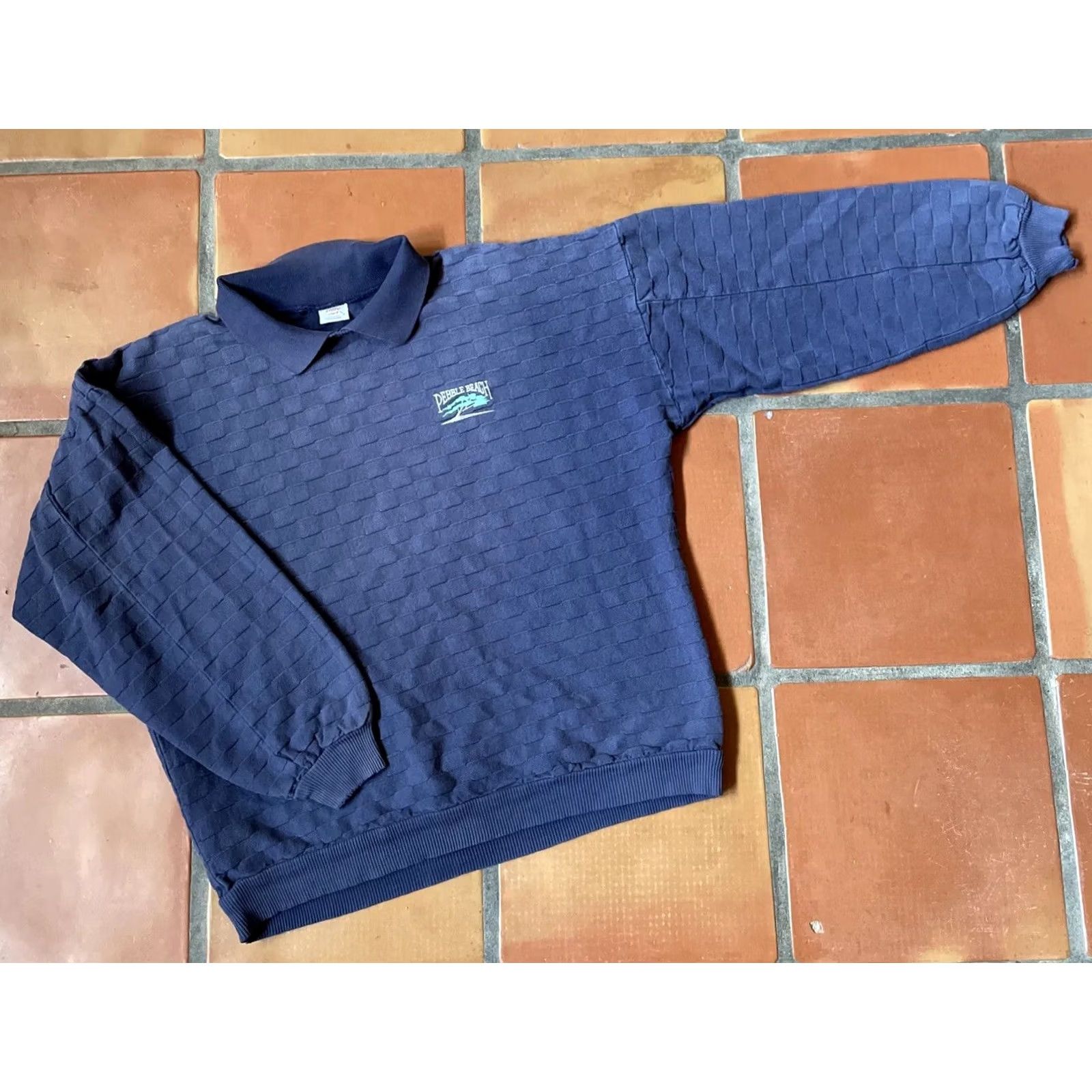 Vintage VINTAGE Crazy Shirts Polo Shirt Mens M Blue Long Sleeve Collared Cotton Knit Logo 90s California Hipster Size US M / EU 48-50 / 2 - 2 Thumbnail