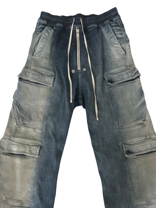 Rick Owens Rick Owens DRKSHDW SS23 Double Jumbo Bela Cargo Denim Pants ...