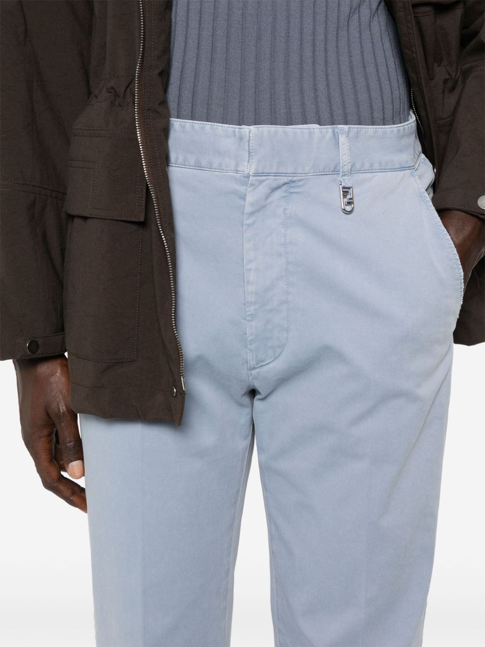 Fendi o1loc1c0824 Trousers in Light blue Size US 32 / EU 48 - 4 Thumbnail