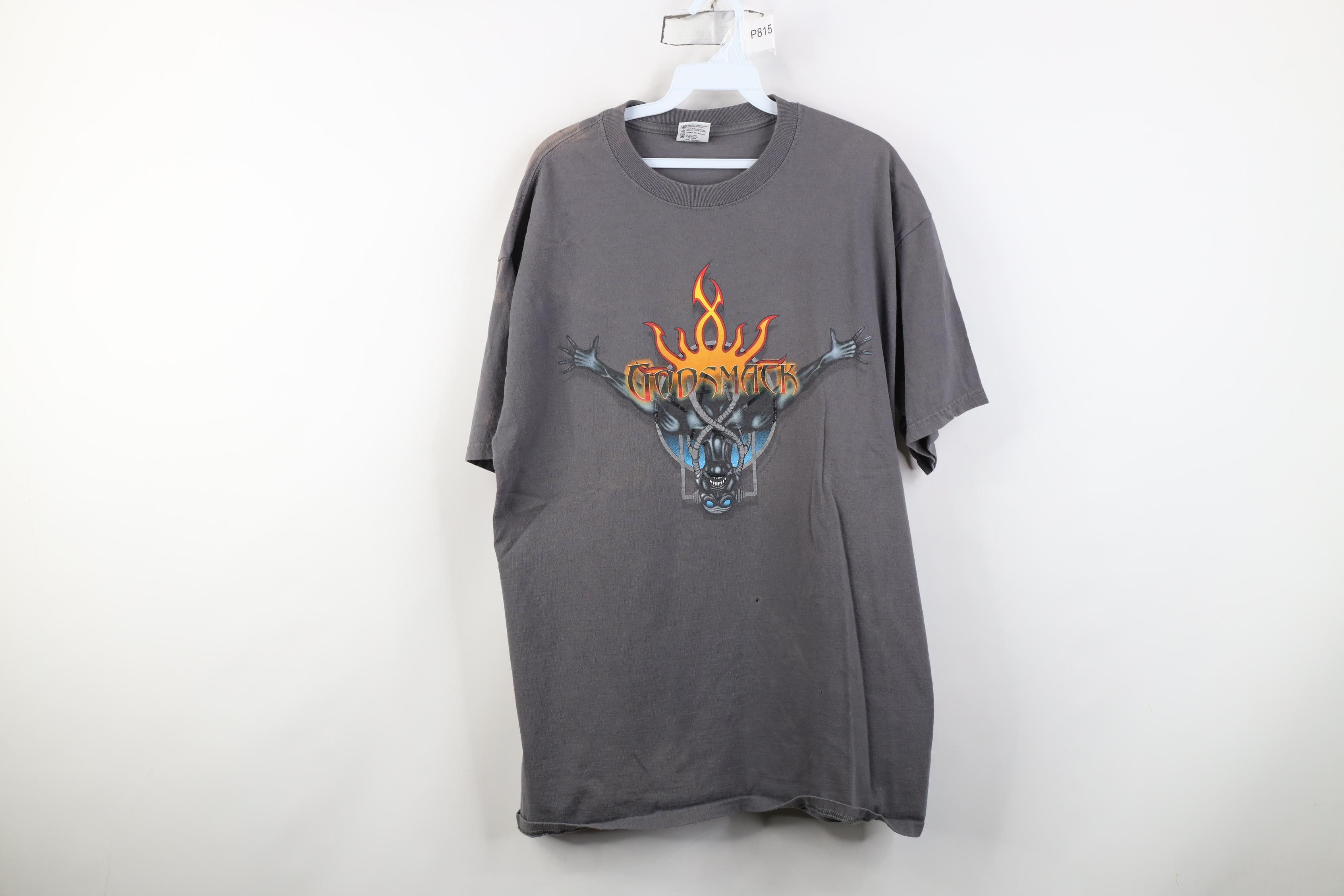 Vintage Vintage Y2K 2001 Summer Tour Godsmack Band T-Shirt Flames Size US XL / EU 56 / 4 - 1 Thumbnail