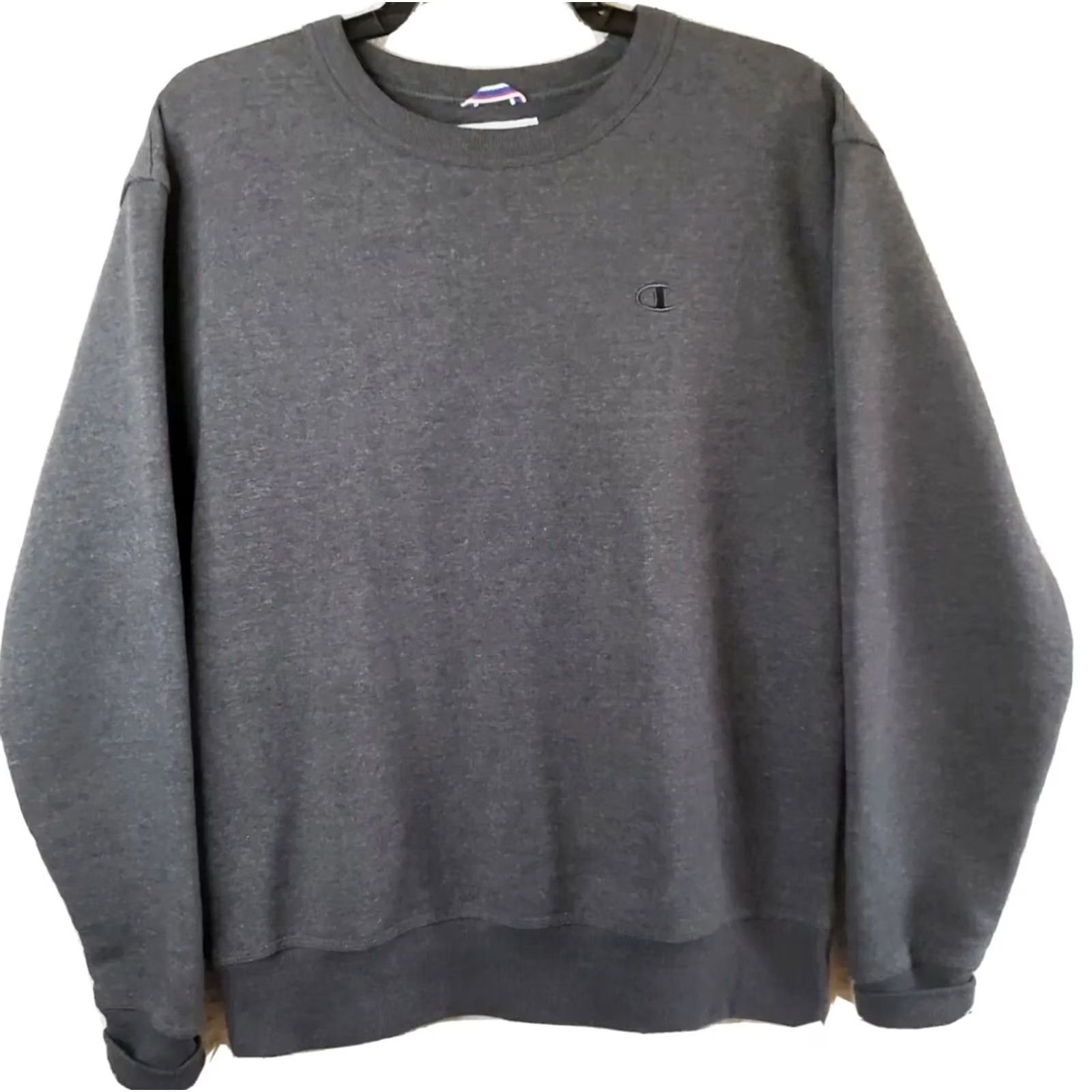 Champion Champion Powerblend Fleece Crew Neck Sweatshirt with C Logo Mens M Granite Heather Heavyweight Size US M / EU 48-50 / 2 - 2 Thumbnail