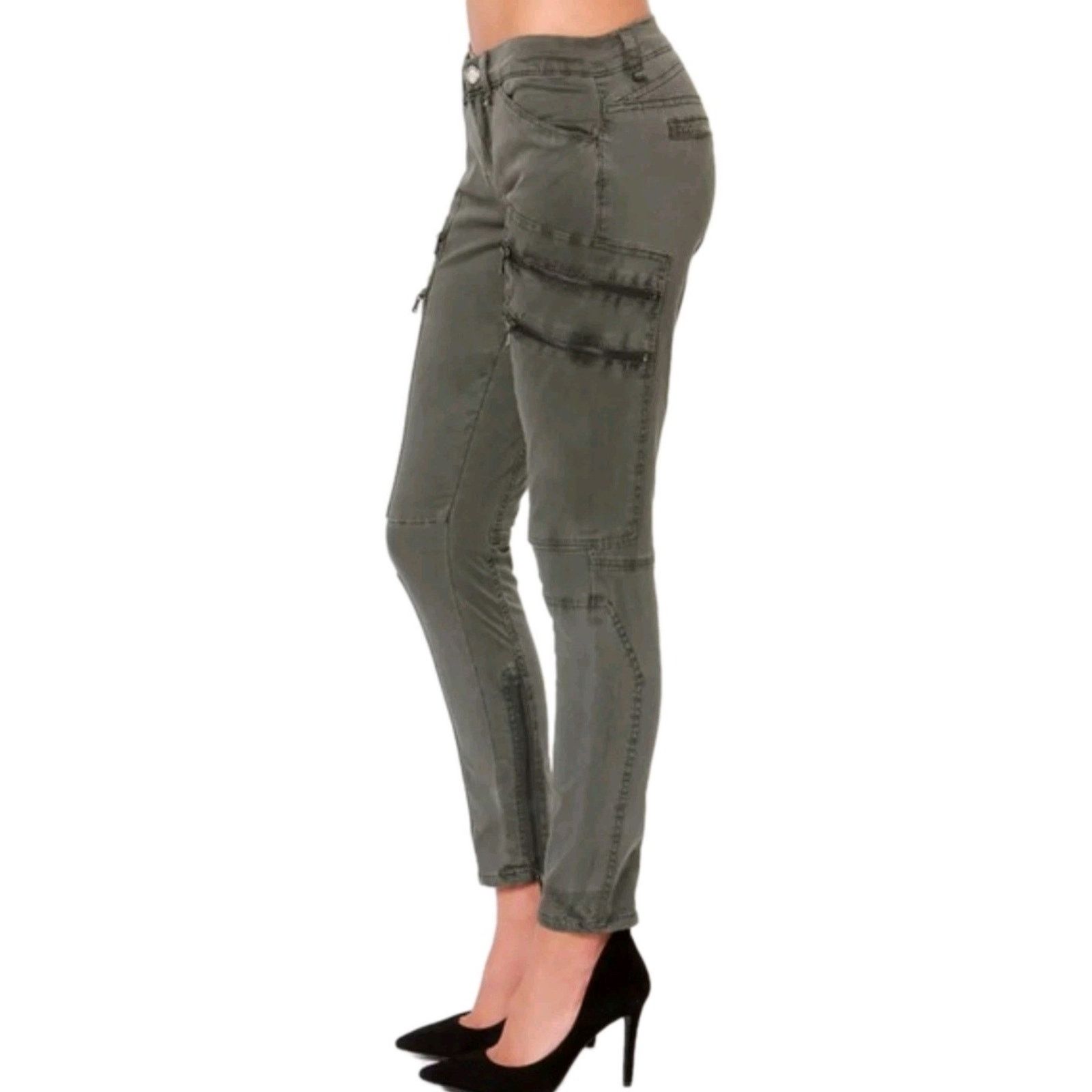 BLANKNYC Blank NYC Cargo Moto Skinny Zip Pockets, Knee Pants Olive 28 Size 28" / US 6 / IT 42 - 5 Thumbnail