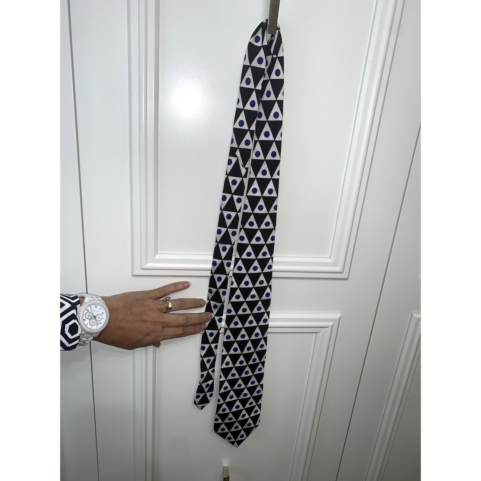 Tom James Tom James Men's Silk Geometric Designer Tie Multicolor Size ONE SIZE - 3 Thumbnail