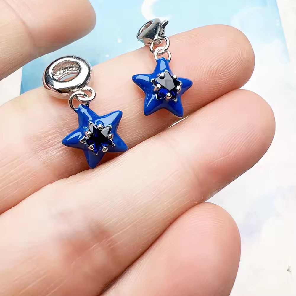 Other Blue Enamel Star Pendant Dangle Charm (1piece) Size ONE SIZE - 1 Thumbnail