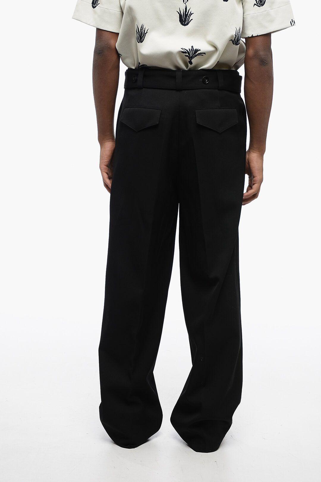 Jil Sander og1mm0625 Single-pleated Wool Pant in Black Size US 34 / EU 50 - 2 Thumbnail