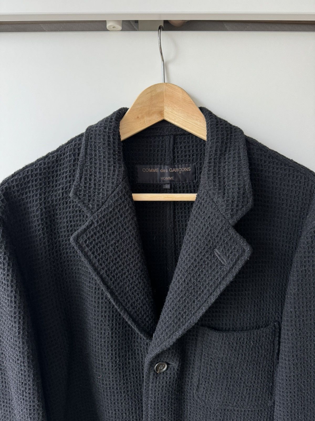 Comme des Garcons Homme [L] Wool Blazer in Black (FW00) Size US L / EU 52-54 / 3 - 2 Thumbnail