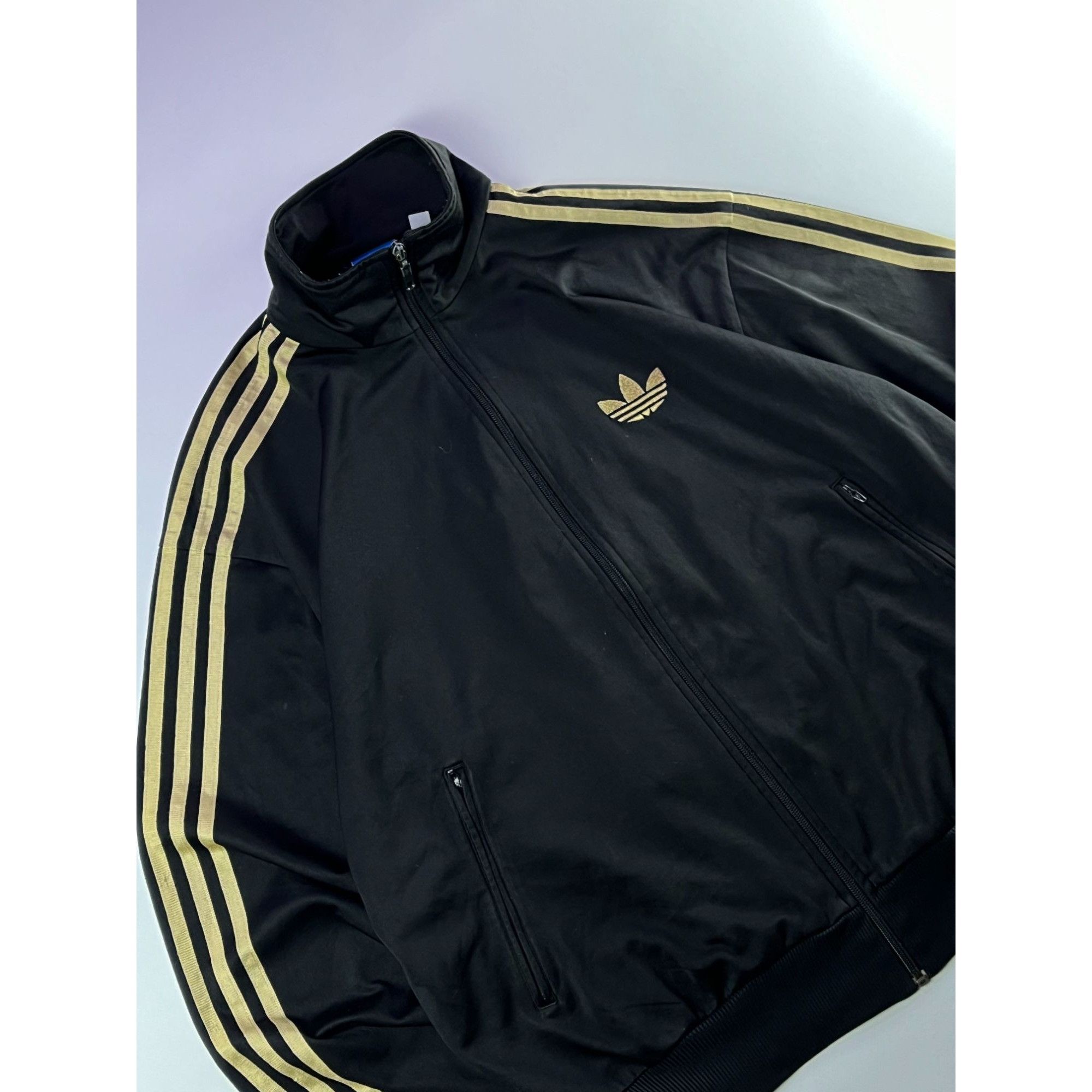 Adidas × Vintage Adidas Vintage Black & Gold Track Jacket Size US L / EU 52-54 / 3 - 3 Thumbnail