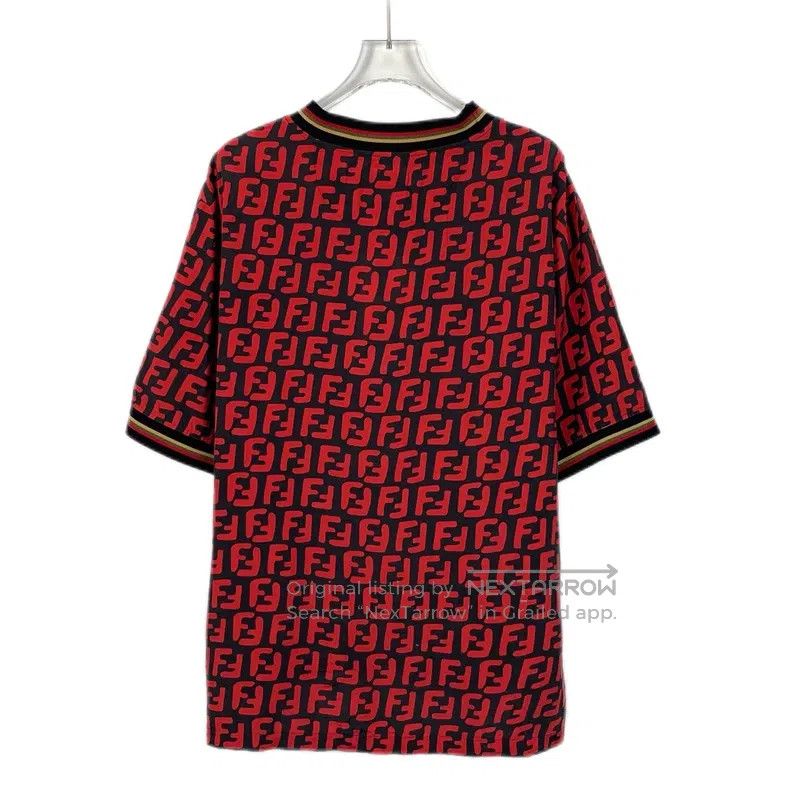 Fendi Fendi Red Logo Letter Full-Print Round Neck Short Sleeve T Size US XXS / EU 40 - 2 Thumbnail