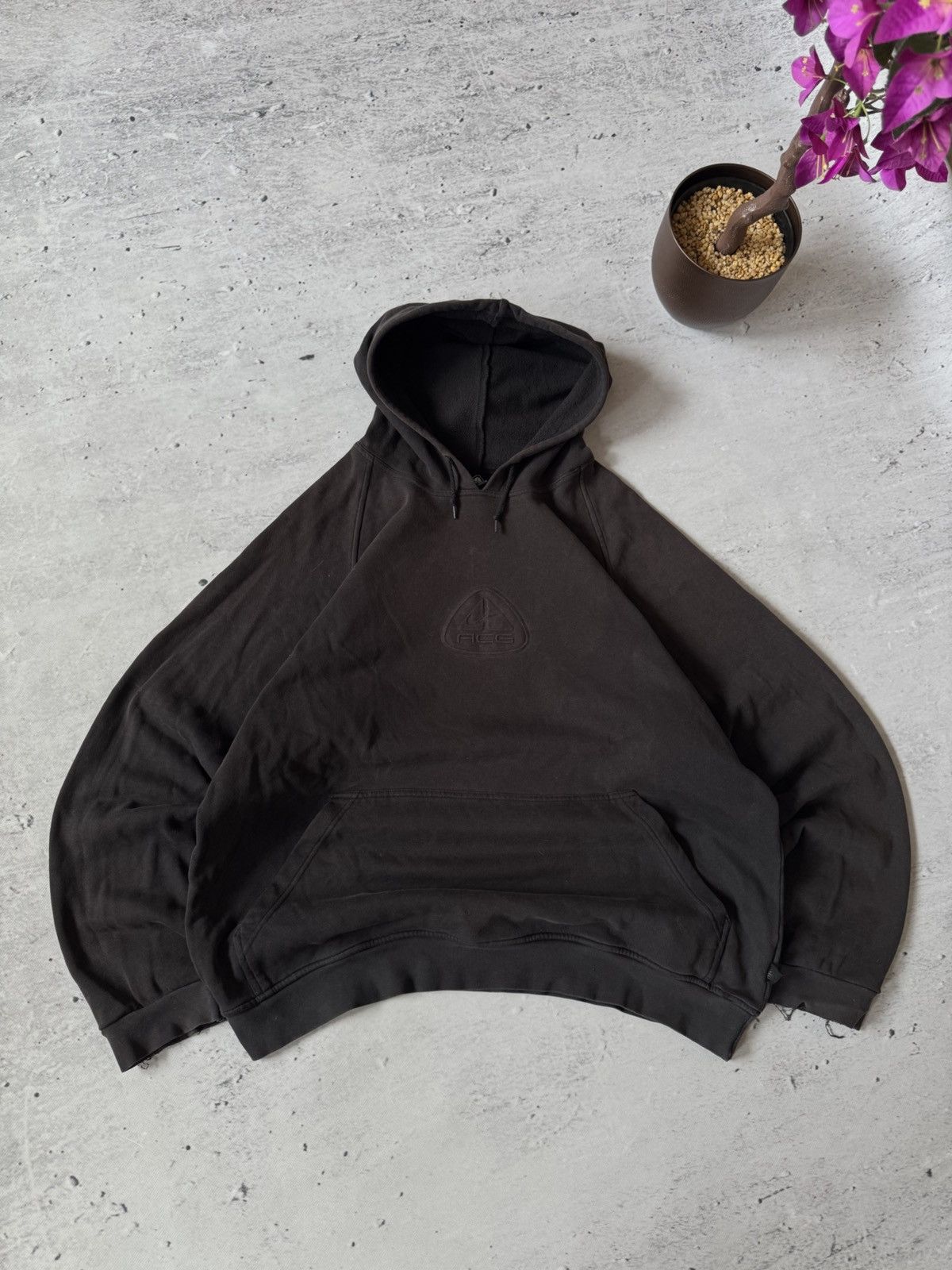 Nike × Nike ACG × Vintage NIKE ACG VINTAGE 00s y2k OVERSIZE BAGGY HOODIE CENTER LOGO Size US XL / EU 56 / 4 - 1 Thumbnail