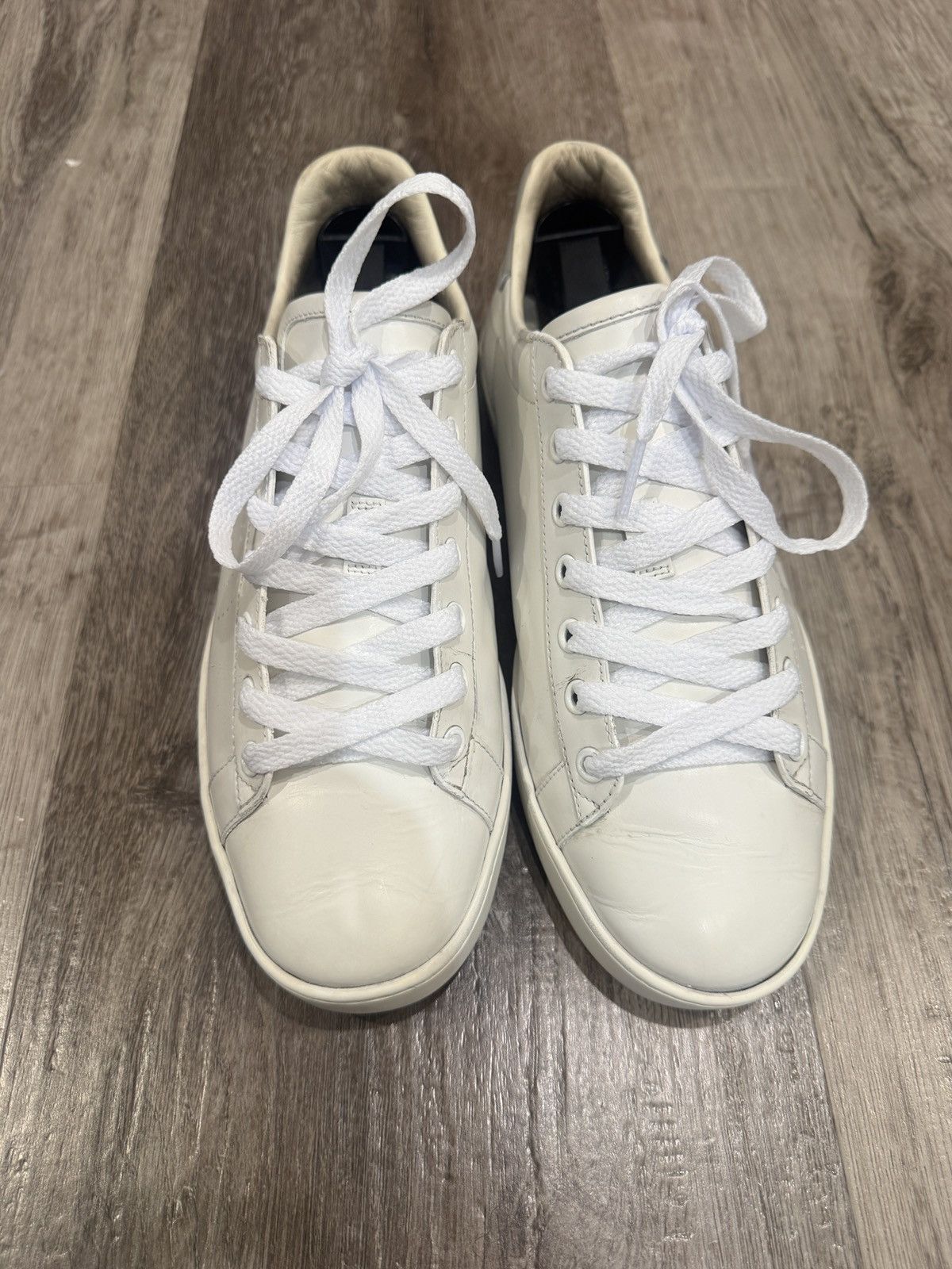 Gucci Gucci Women/ Men White Gray Leather Sneakers Size 8 EU 39 Size US 8 / IT 38 - 4 Thumbnail