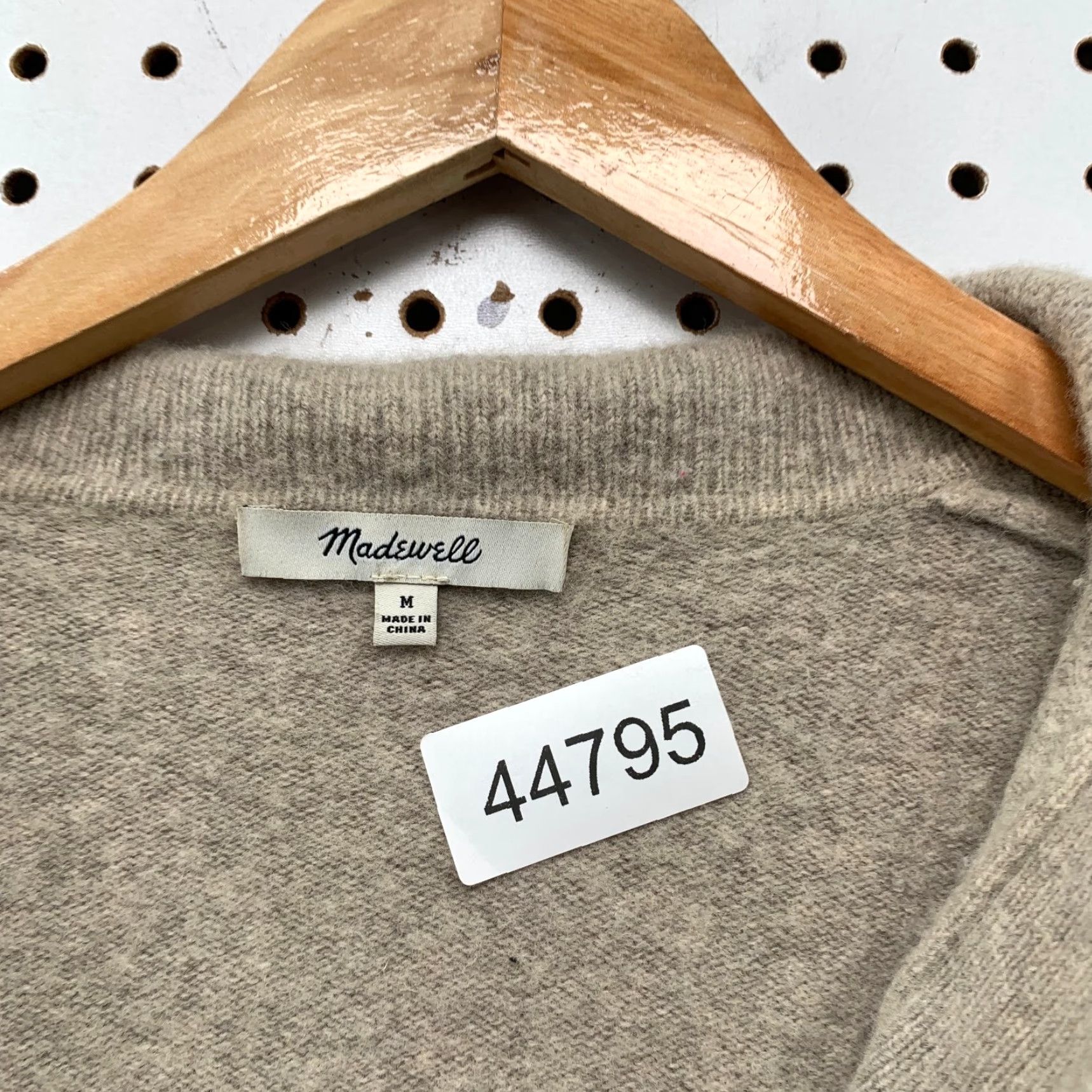 Madewell Madewell Merino Wool Sweater Womens Medium Brown Collared Oversize Crop Sweater Pullover Knit Wool Classic Everyday Casual Mens? Size M / US 6-8 / IT 42-44 - 4 Thumbnail