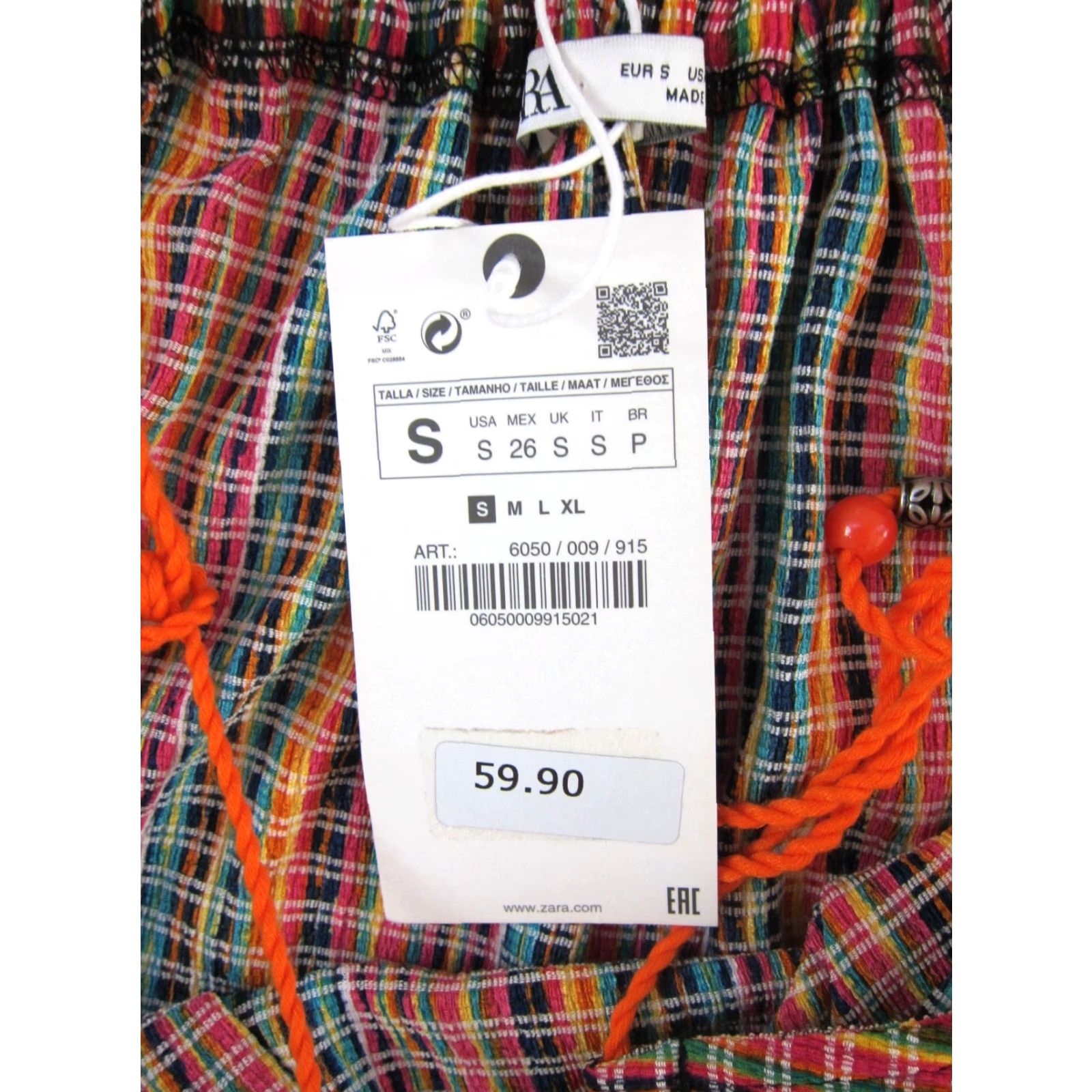 Zara NWT ZARA Maxi Dress Shirt Dress S Women Orange Stripe Fringe Strap Long Slip Sun Dress S Size S / US 4 / IT 40 - 3 Thumbnail