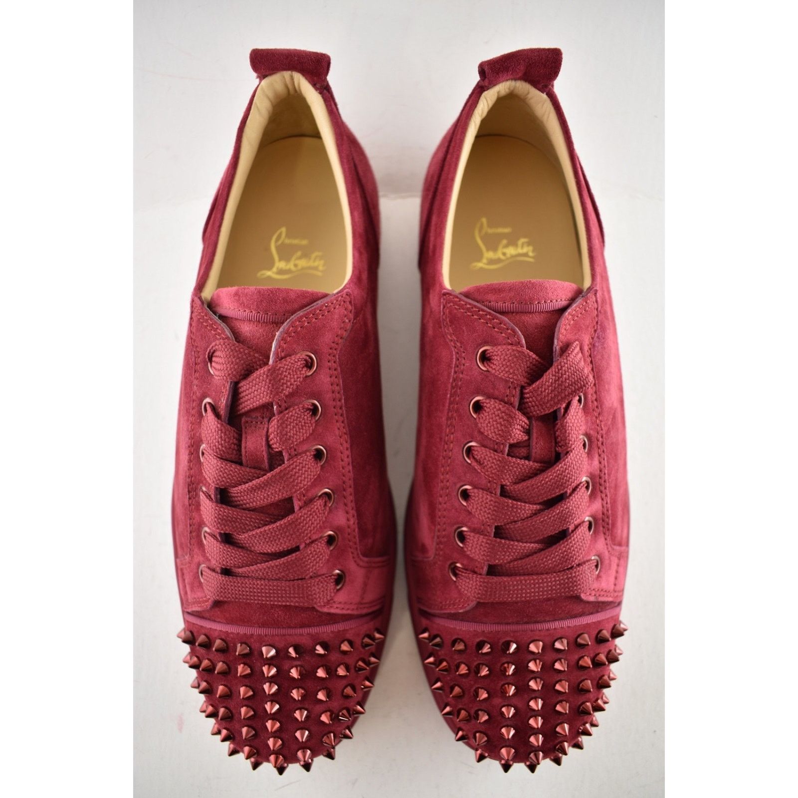 Christian Louboutin Christian Louboutin Louis Junior Spikes Flat Sanguine Red Size US 11 / EU 44 - 7 Thumbnail