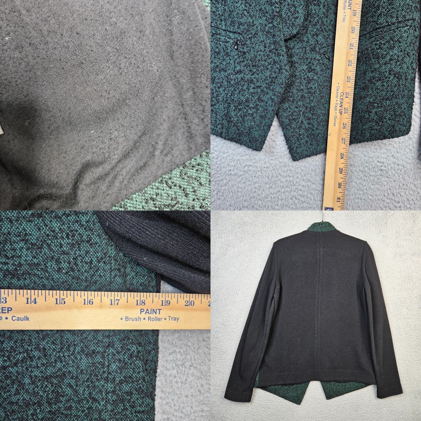 Tibi Tibi Blazer Shirt Women’s Green Black Open Front Size 6 Wool/Viscose/Polyester Regular Modern 6 Women’s Blazer Size M / US 6-8 / IT 42-44 - 8 Thumbnail