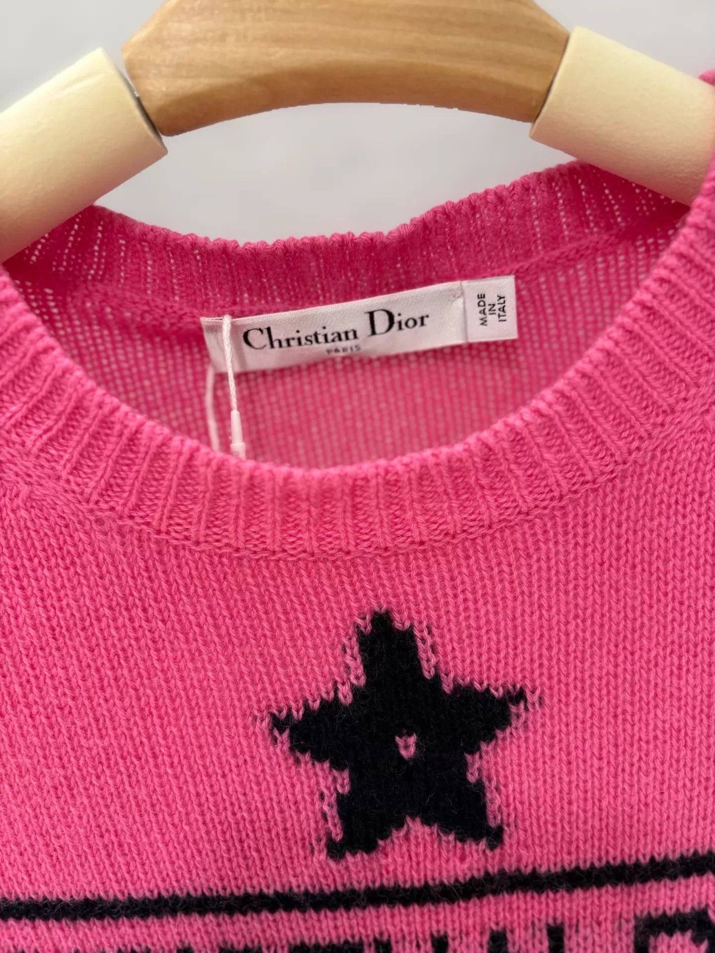 Dior Dior Pink Lucky Star Cashmere Knit Short-Sleeve 34 Size XS / US 0-2 / IT 36-38 - 3 Thumbnail