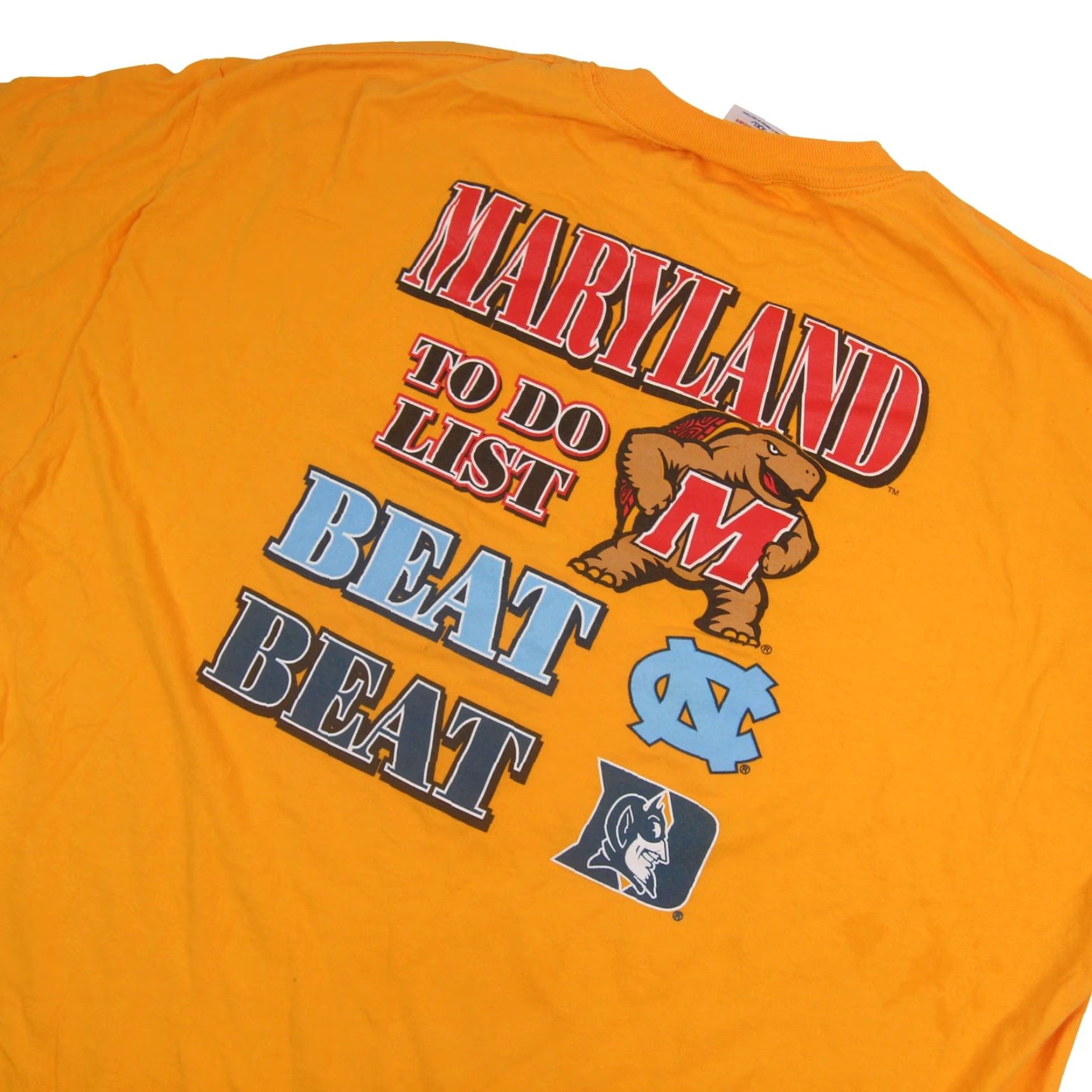 Vintage VINTAGE Maryland Terrapins T-Shirt Mens 2XL Yellow graphic 90s Football Fans Shirt Size US XXL / EU 58 / 5 - 7 Thumbnail