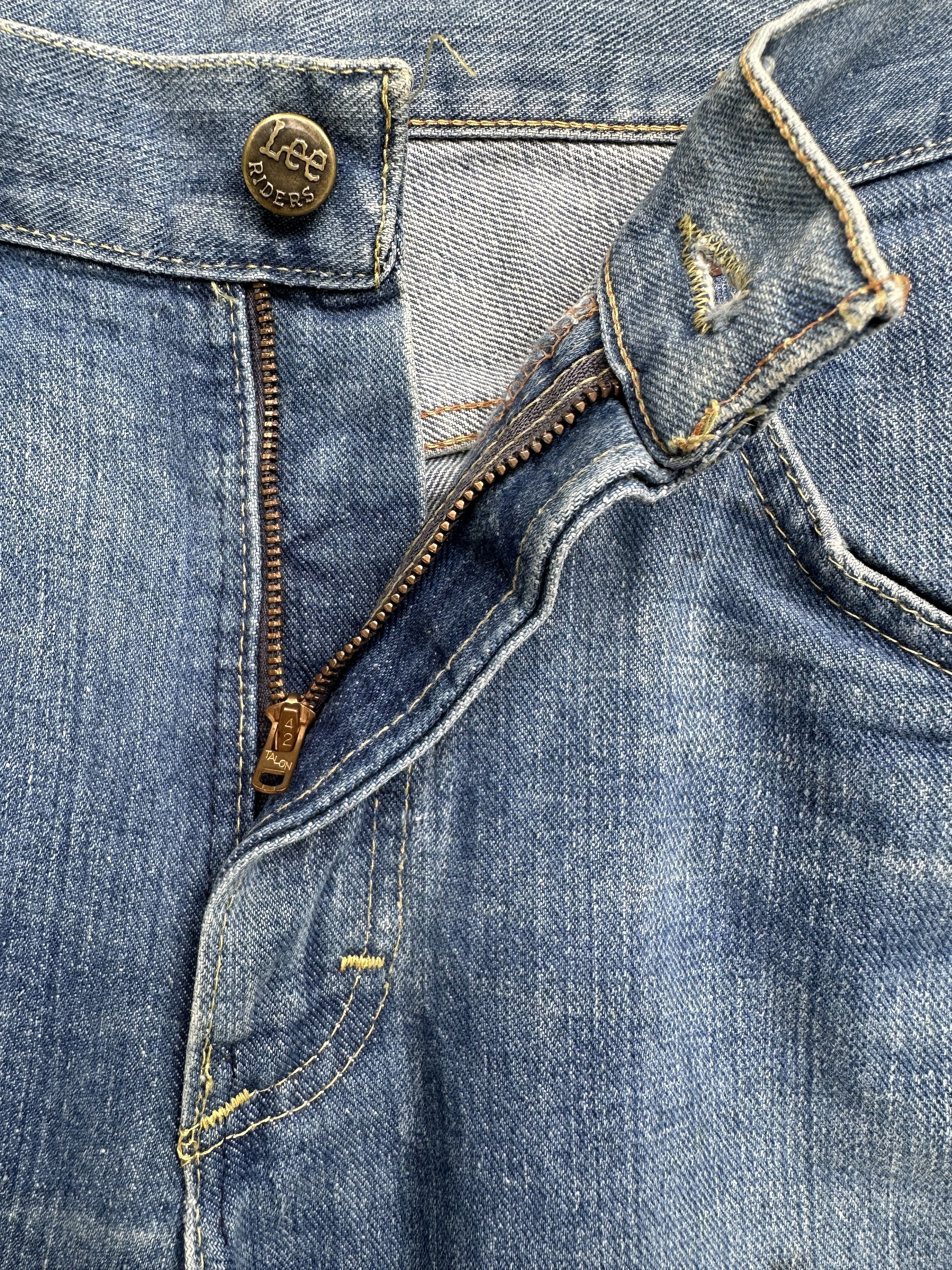 Lee Rare Vtg Distressed Lee Riders 70s Talon 42 Flare Denim Jean Size US 30 / EU 46 - 21 Thumbnail