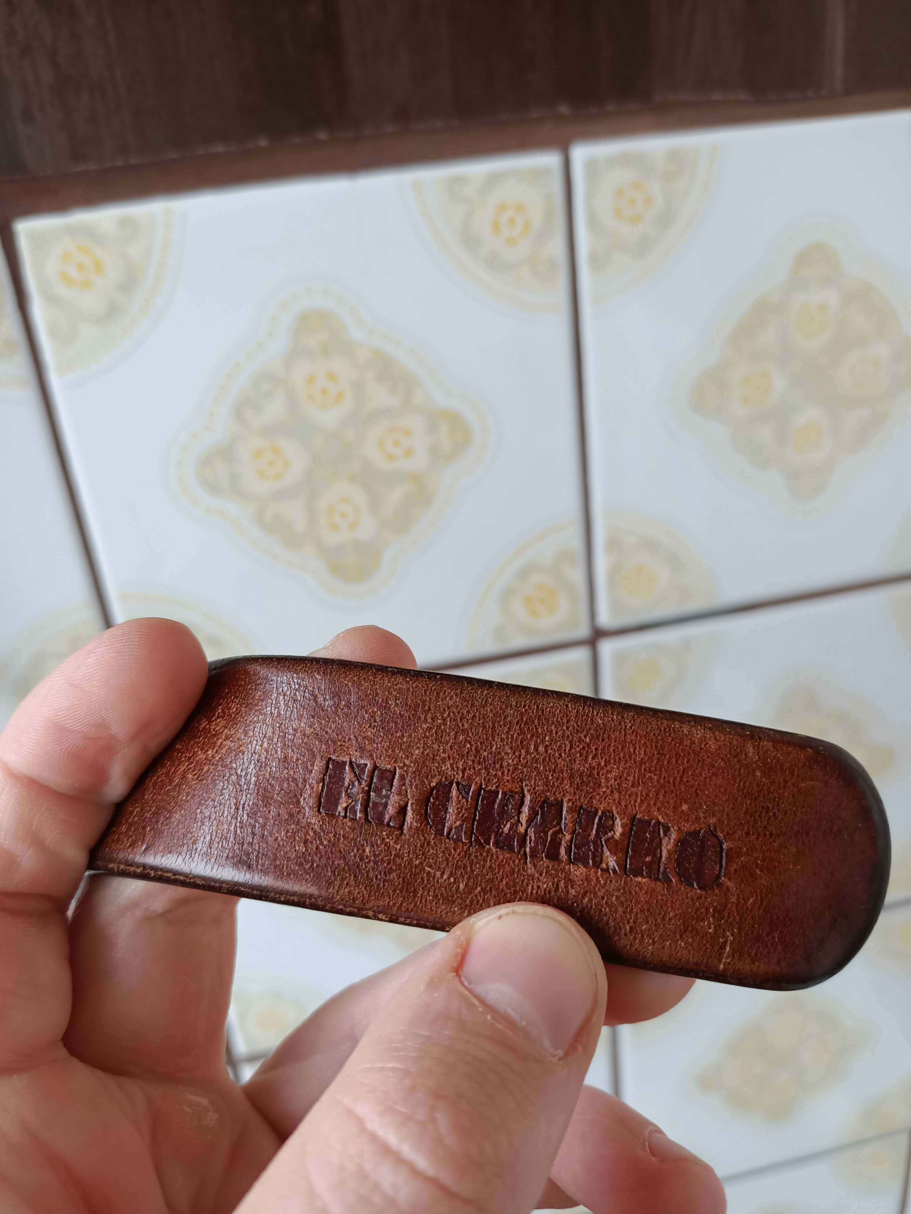 Leather Vintage El Charro Aztec leather belt Size ONE SIZE - 3 Thumbnail