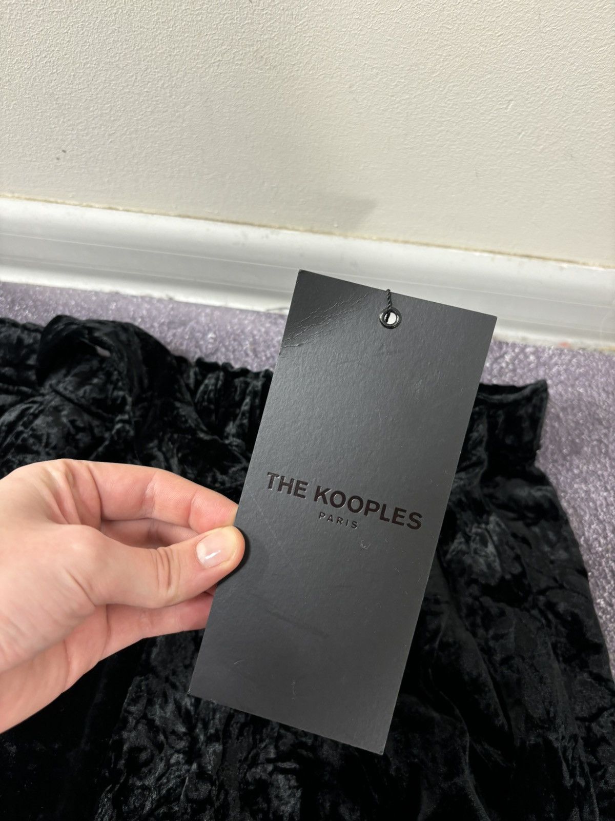 The Kooples The Kooples NWT New Crushed Velvet Black Pants Trousers Size 26" / US 2 / IT 38 - 5 Thumbnail