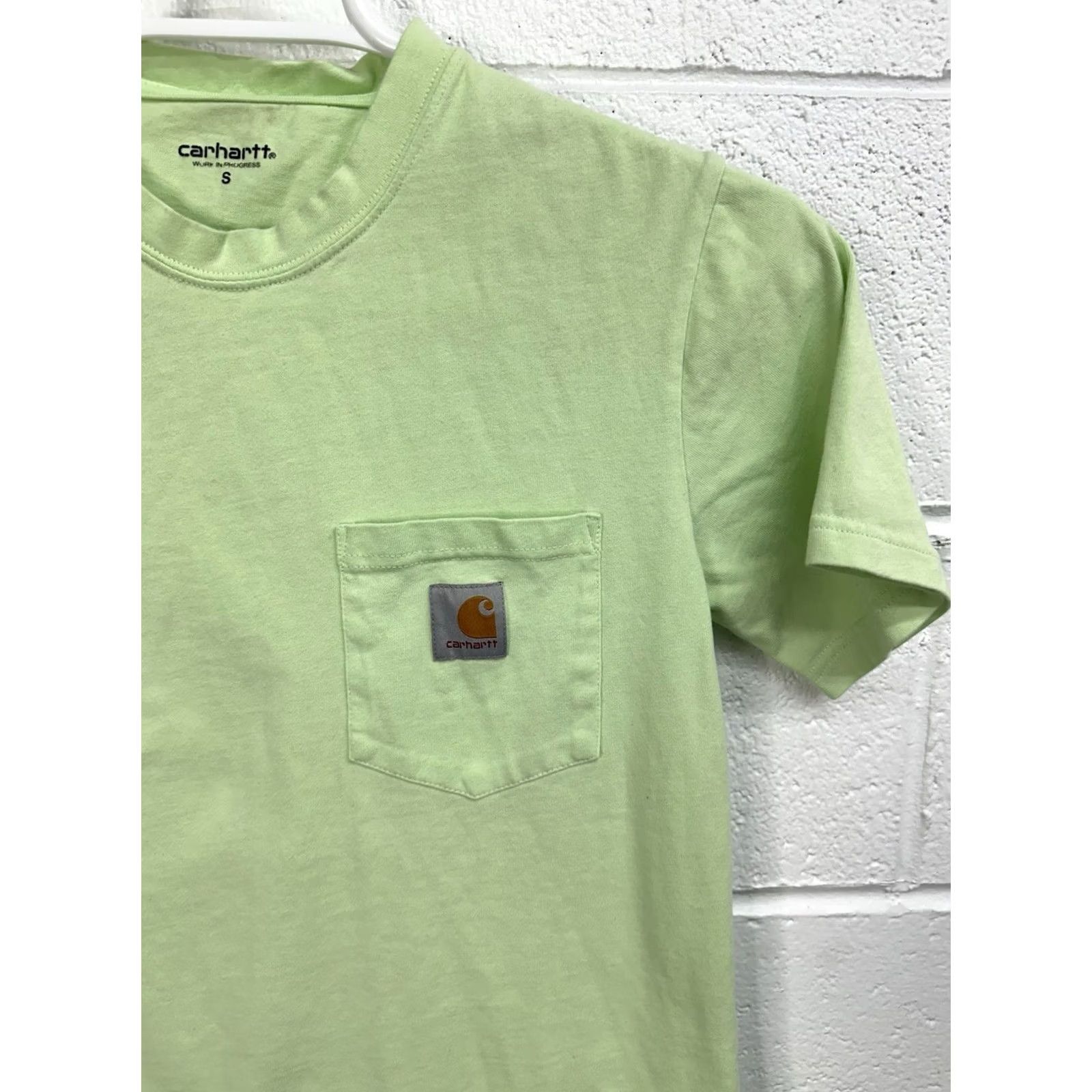 Carhartt Carhartt Short Sleeve Pocket Tee Green Men's Small Size US 29 - 2 Thumbnail