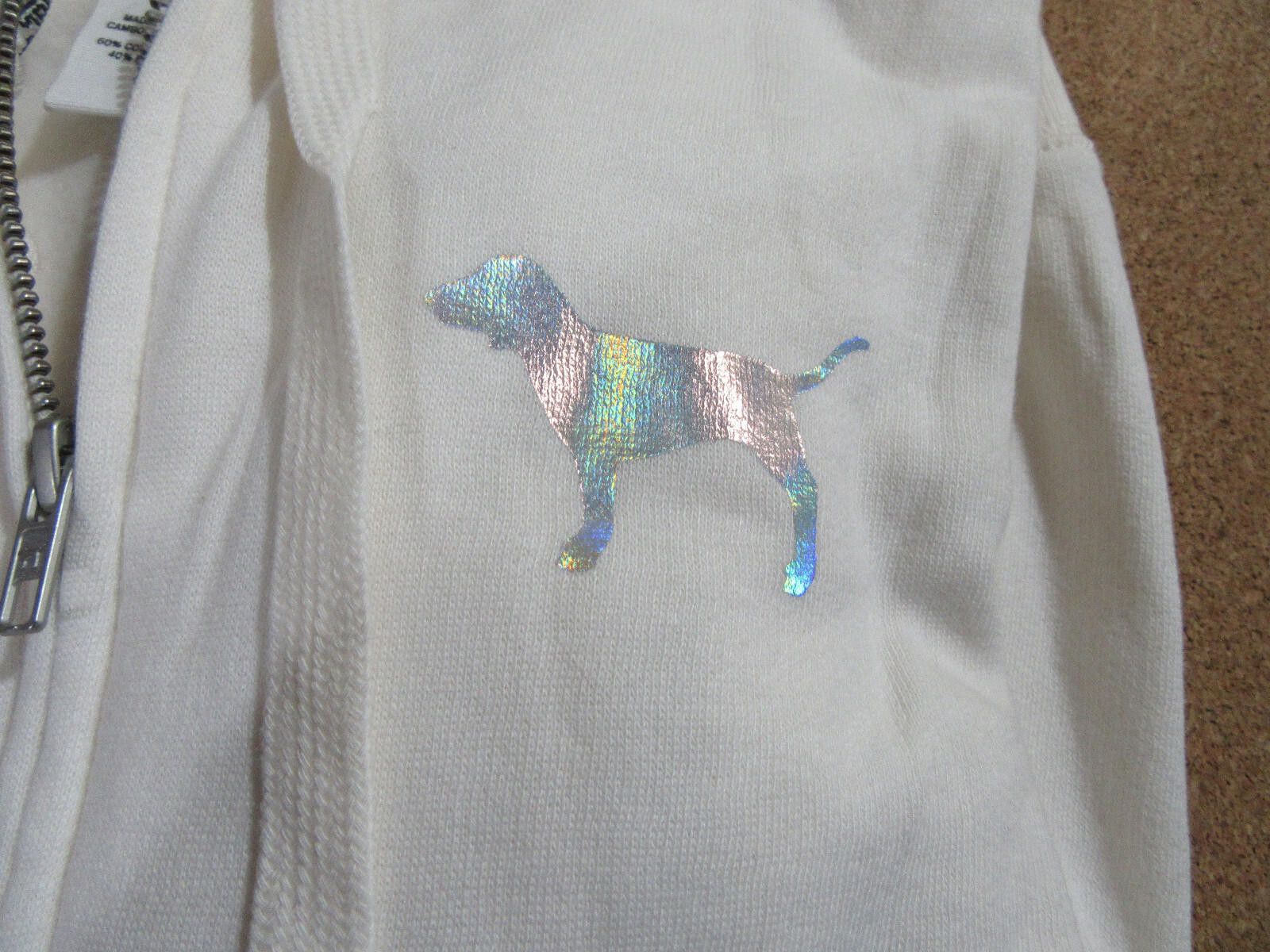 Designer Victoria's Secret Pink Hoodie White Size Large NWOT Size L / US 10 / IT 46 - 5 Thumbnail