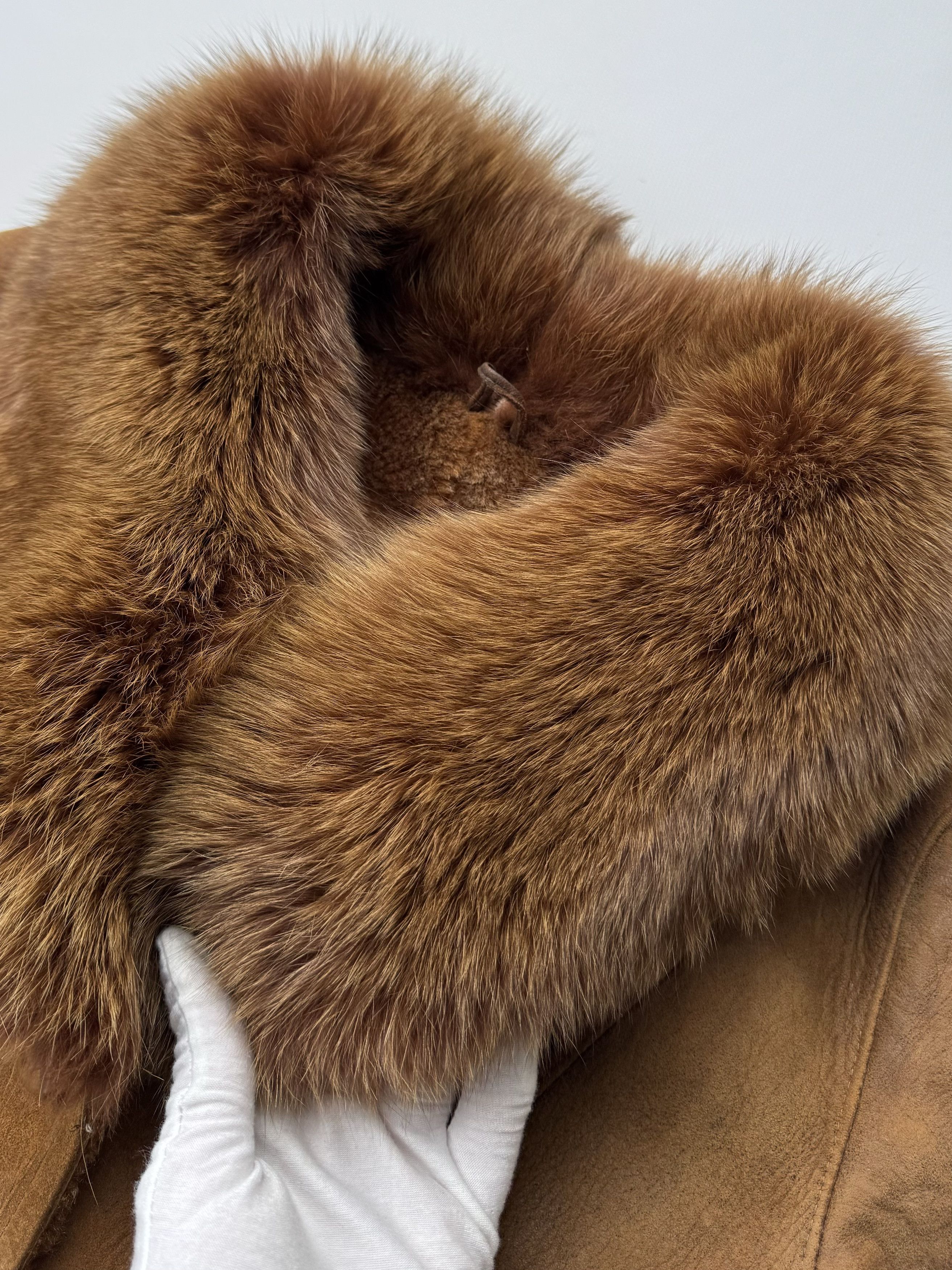 Japanese Brand 90's Real Sheepskin Coat With Real Fur Neck B99(V252)E2 Size M / US 6-8 / IT 42-44 - 8 Thumbnail