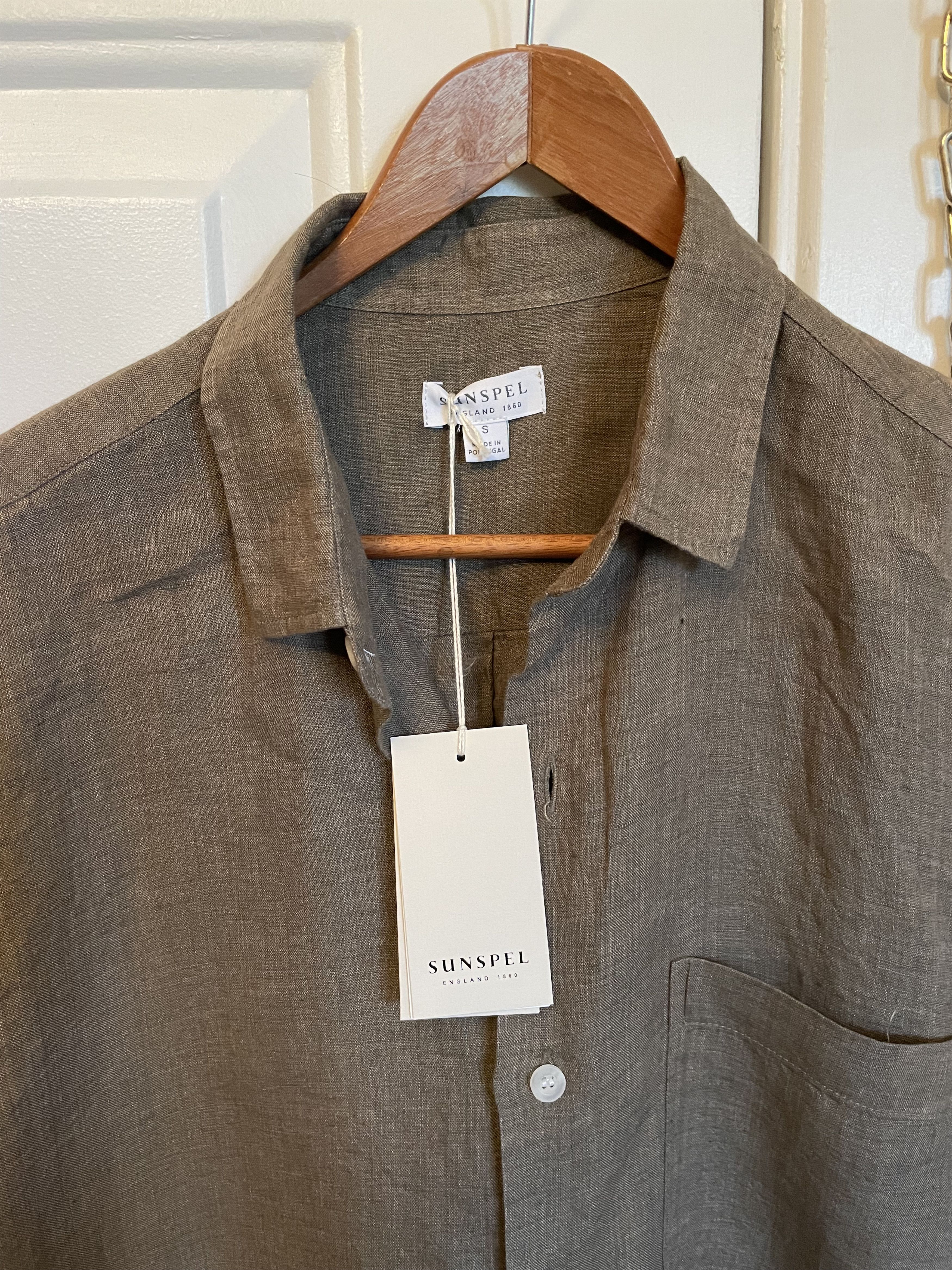 Sunspel Short Sleeve Linen Shirt Size US S / EU 44-46 / 1 - 5 Thumbnail