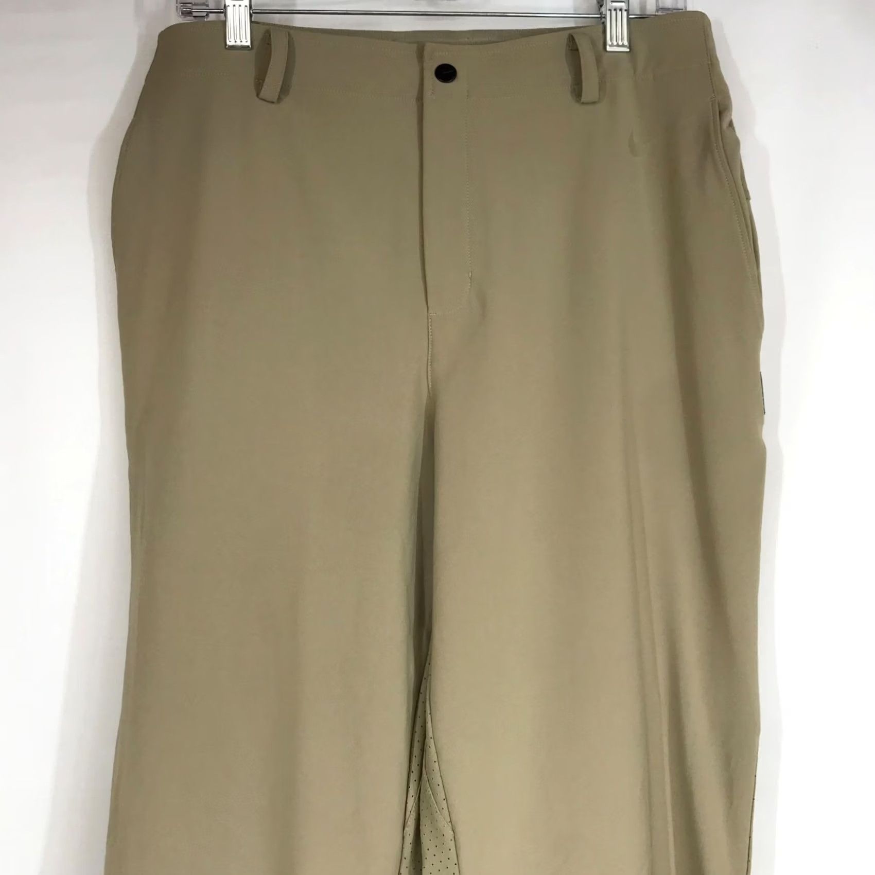 Nike Nike Men's Medium Beige Elastic Button Waist Stretch On Field Pants Size US 31 - 2 Thumbnail