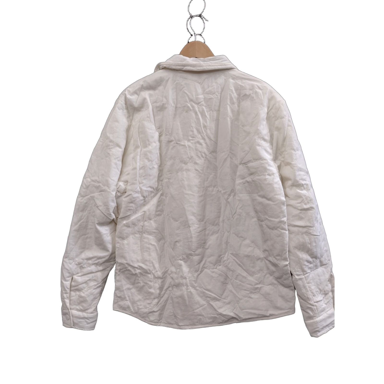 Stylus x LaDarius Campbell Men's Jacket Casual Rain Coat Short Mid-Length Ivory Pockets XS/S