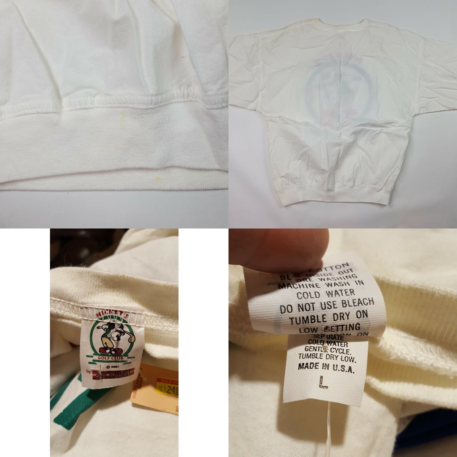 Vintage VINTAGE Mickey's Golf Club Men's Sweatshirt Crewneck 90s Cartoon Golf Club USA White XS-XL? Size US L / EU 52-54 / 3 - 8 Thumbnail