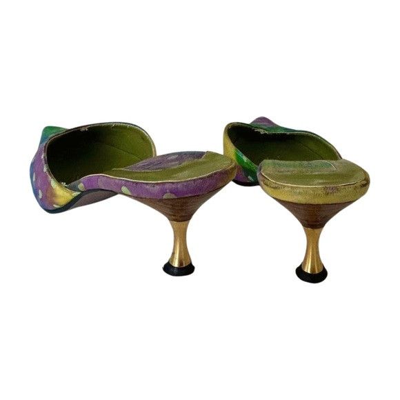 Other Y2K Rainbow Polka Dot Pointed Toe Mules Size US 6 / IT 36 - 4 Thumbnail