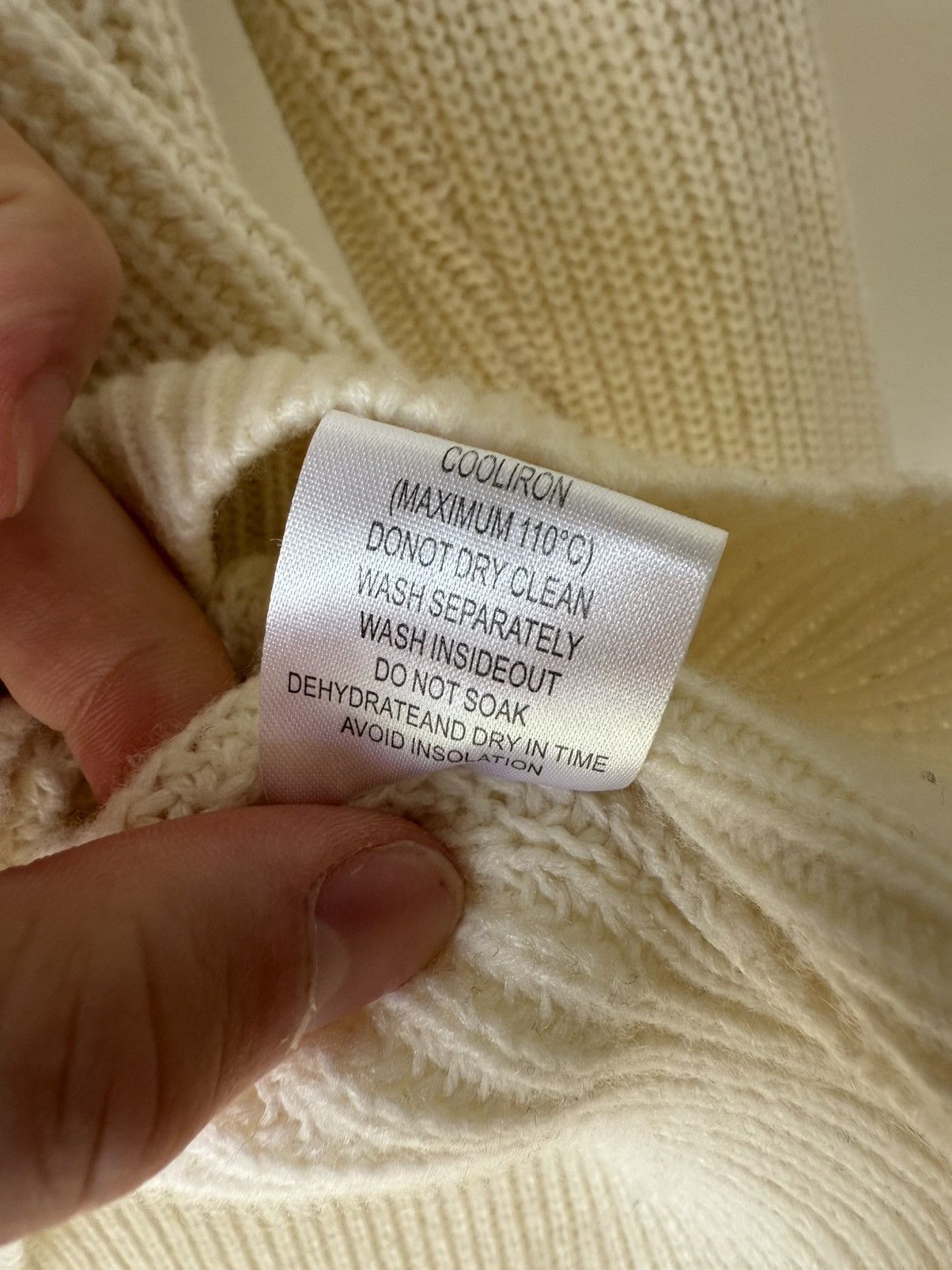 Vintage Cream Thick Knit Cotton Collared Sweater Size US S / EU 44-46 / 1 - 7 Thumbnail