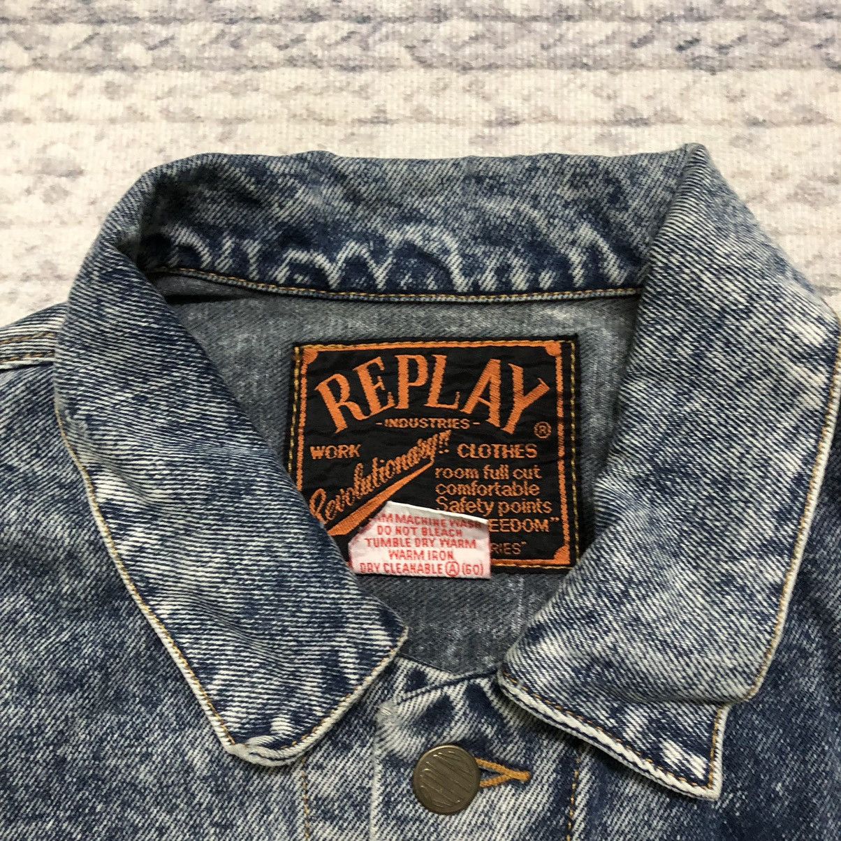 Replay × Vintage Rare Faded Vintage Replay Stone Washed Denim Jacket Size US XL / EU 56 / 4 - 7 Thumbnail