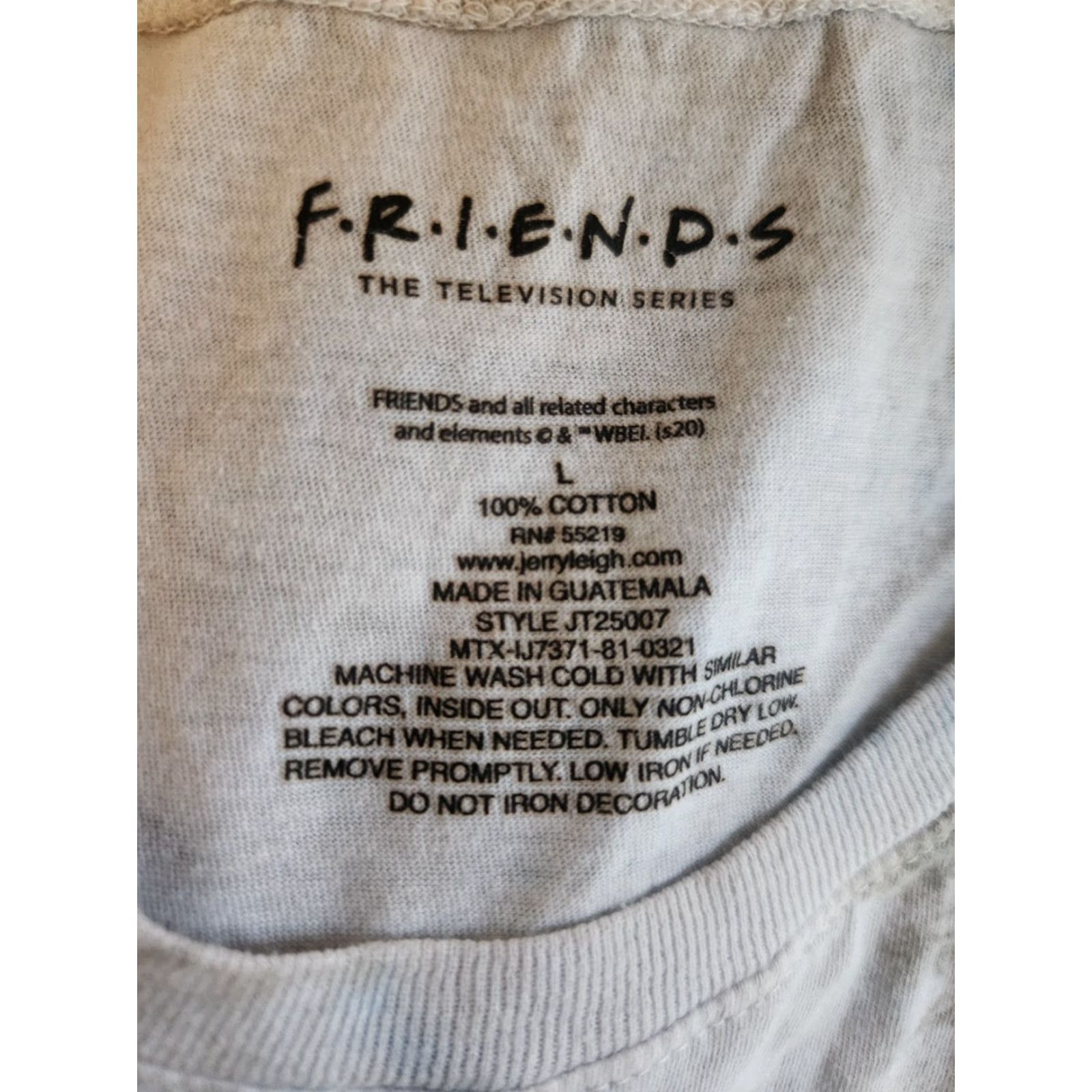 Vintage Friends Tie Dye How You Doin Central Perk T Shirt Womens Large Gray Crew Neck Short Sleeve 100% Cotton TV 90s Mens Womens Girls? Size L / US 10 / IT 46 - 2 Thumbnail