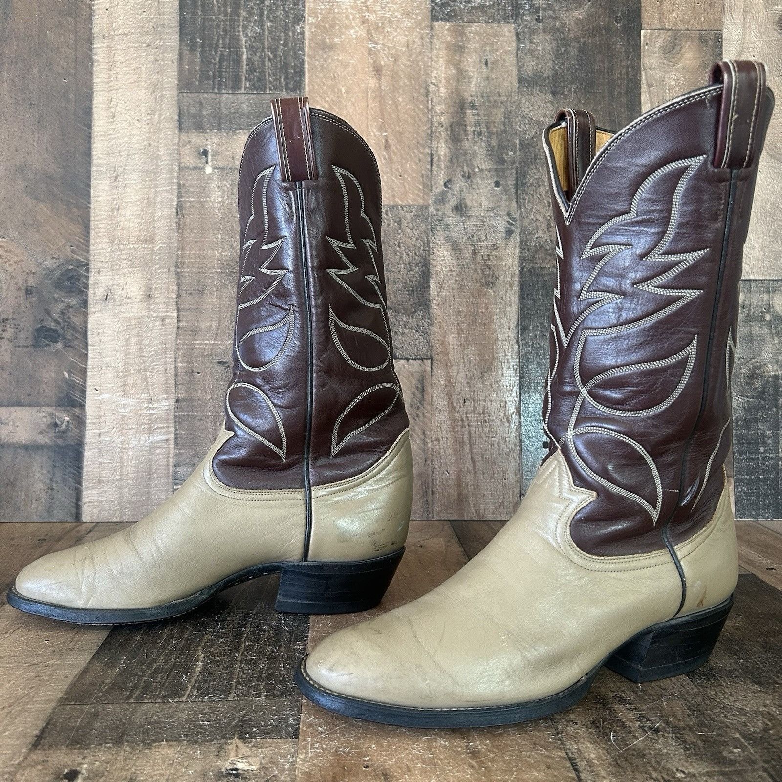 Tony Lama Tony Lama Vintage Gold Label Cowboy Boots Mens 9.5 D Size US 9.5 / EU 42-43 - 2 Thumbnail