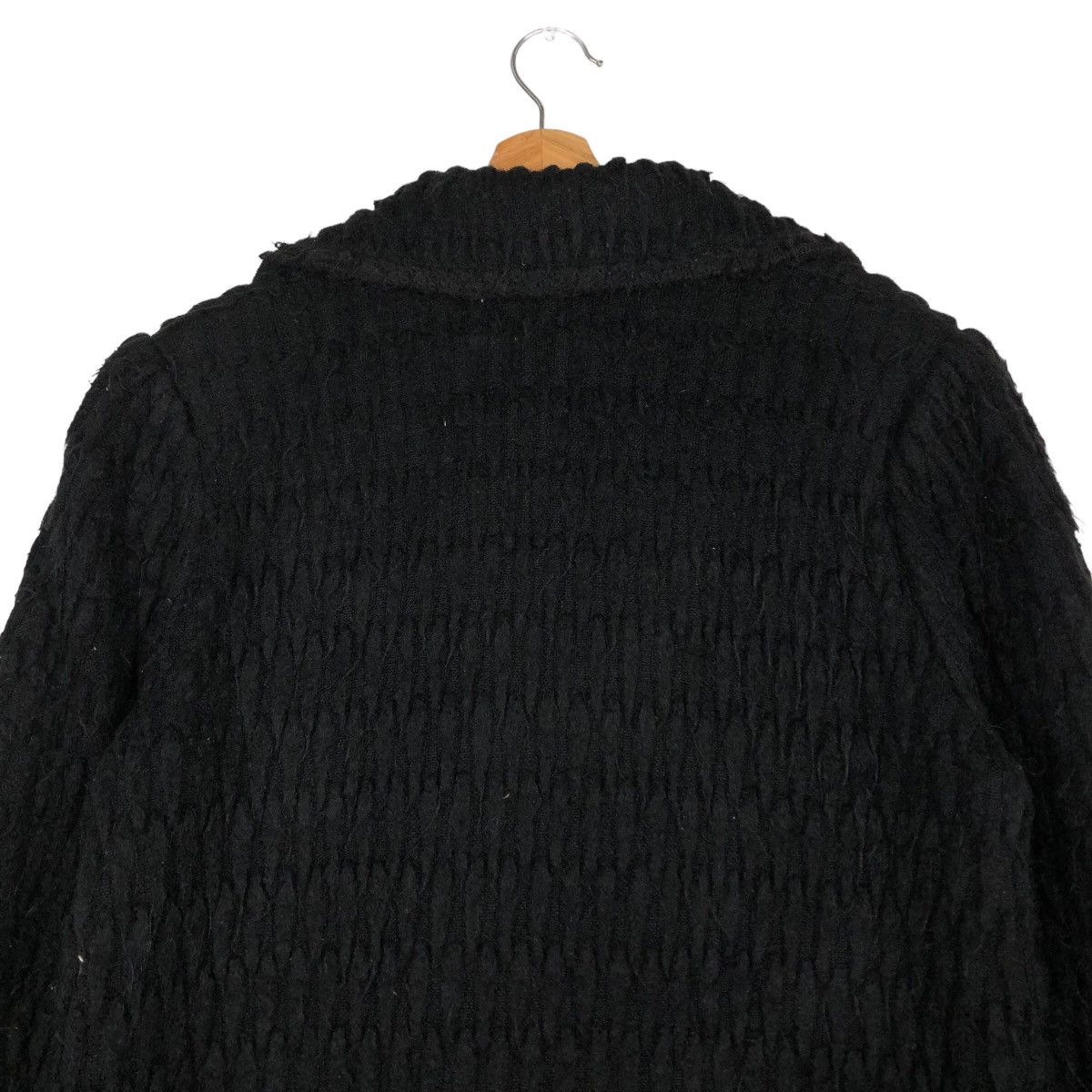 Issey Miyake 🔥Rich Black- Vintage Wool Jacket Button Elmorea Japan Made Size US L / EU 52-54 / 3 - 9 Thumbnail