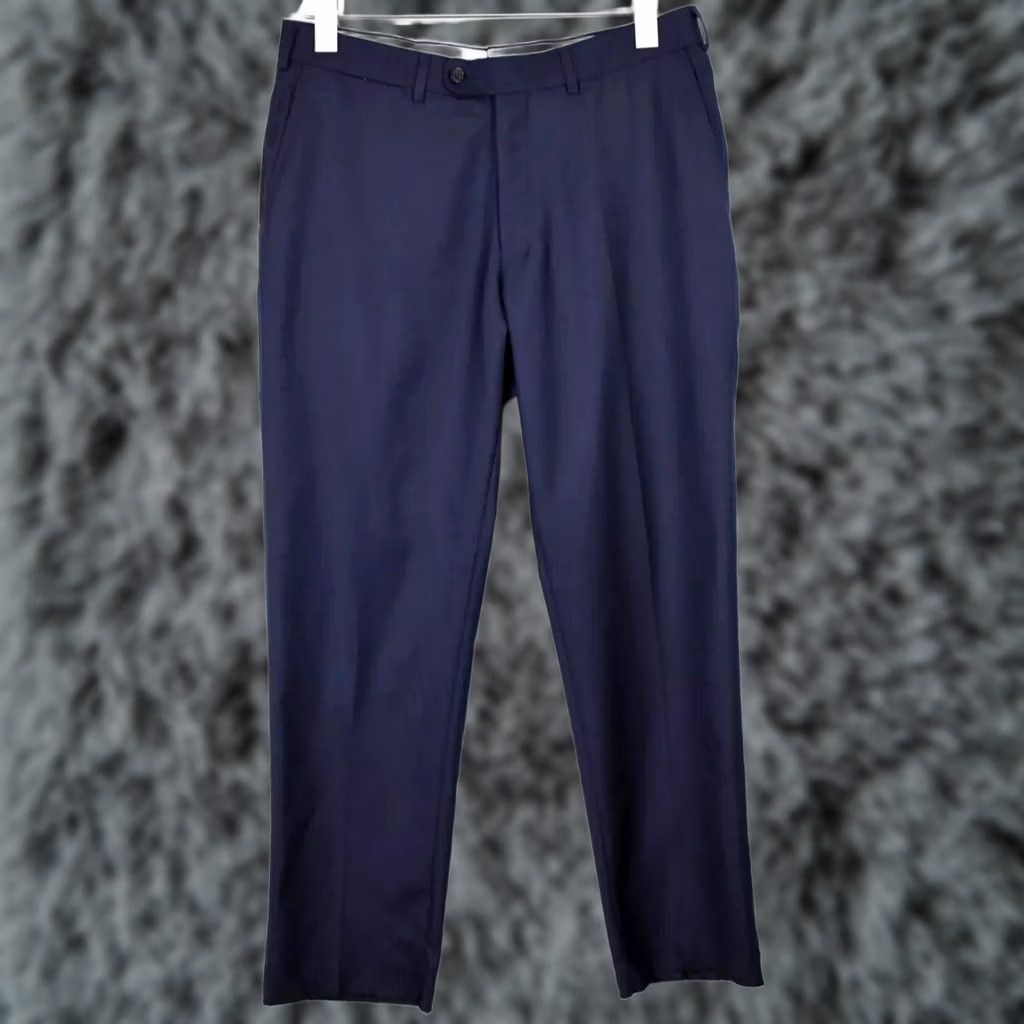 Suitsupply Suitsupply Sienna Int Trousers Men UK 38S / W31 Wool Thin Zip Dark Blue Navy Tapered Front Flat Front Formal Business Size US 38 / EU 54 - 1 Thumbnail