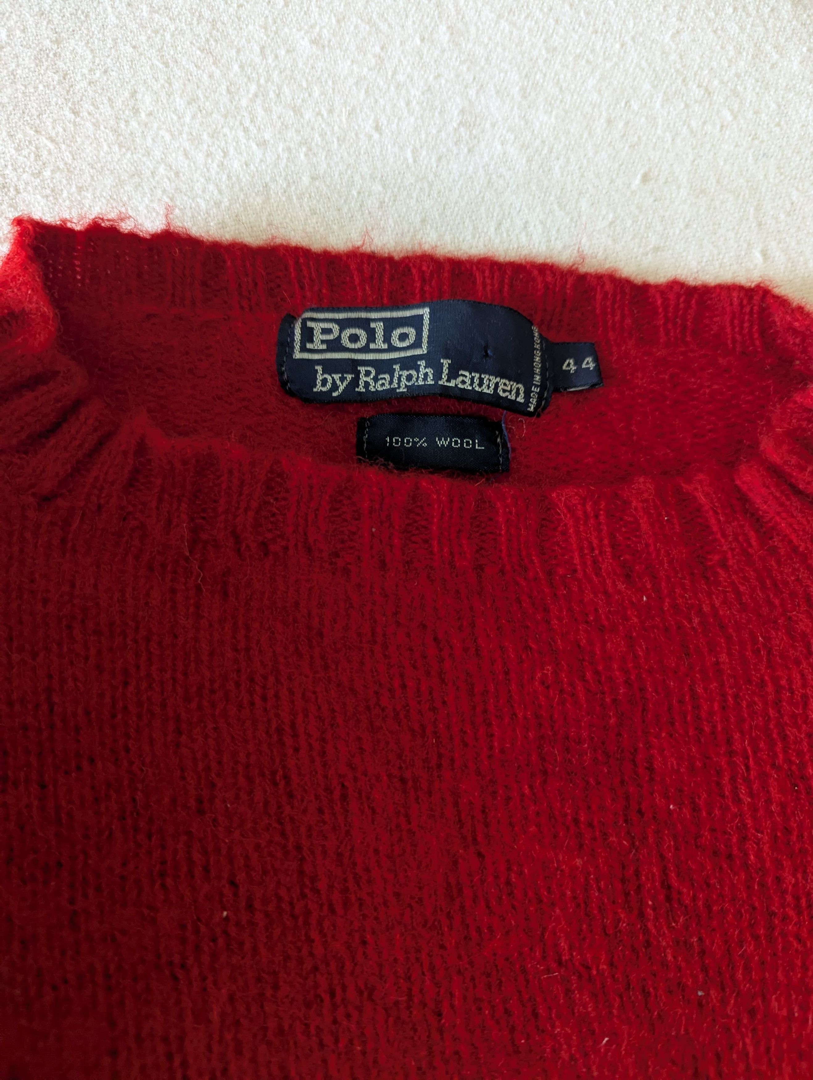 Polo Ralph Lauren Vintage 70th Wool Sweater with 3 holes. Size US L / EU 52-54 / 3 - 2 Thumbnail