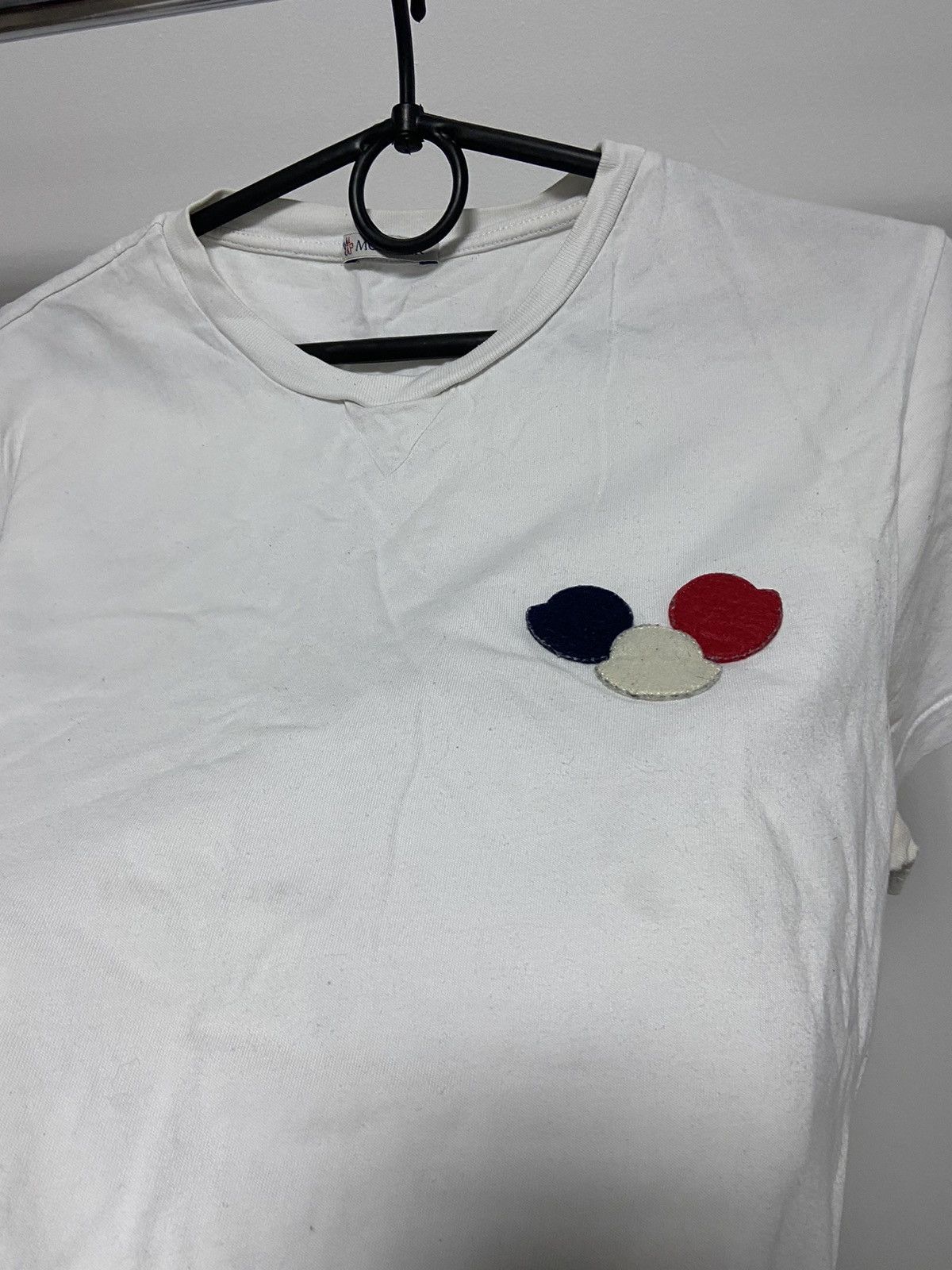 Moncler × Vintage Moncler Vintage T Shirt Triple Small Logo Luxury y2k Size US S / EU 44-46 / 1 - 12 Thumbnail