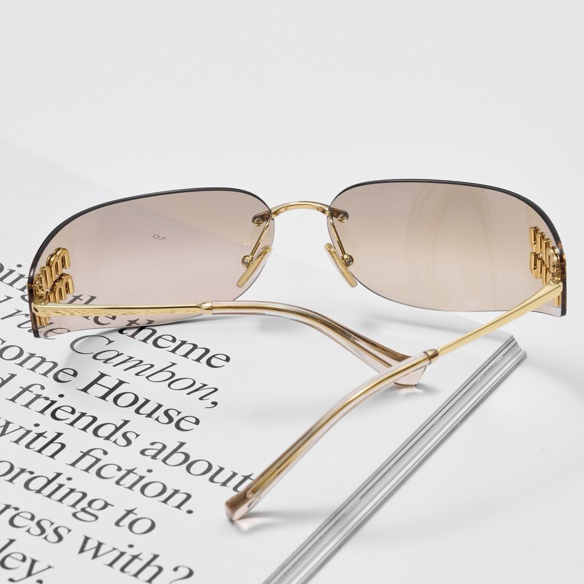 Miu Miu MIU MIU 0MU A51S 5AK20P SUNGLASSES Size ONE SIZE - 7 Thumbnail