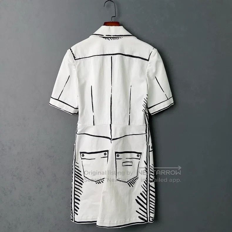 Fendi Fendi California Sky Series Cartoon Style White Dress Size XS / US 0-2 / IT 36-38 - 2 Thumbnail